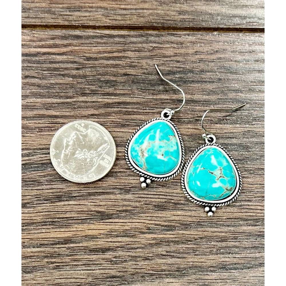 Other Turquoise Earrings - Elegant Natural Stone Design, Boho Nava Size ONE SIZE - 7 Thumbnail