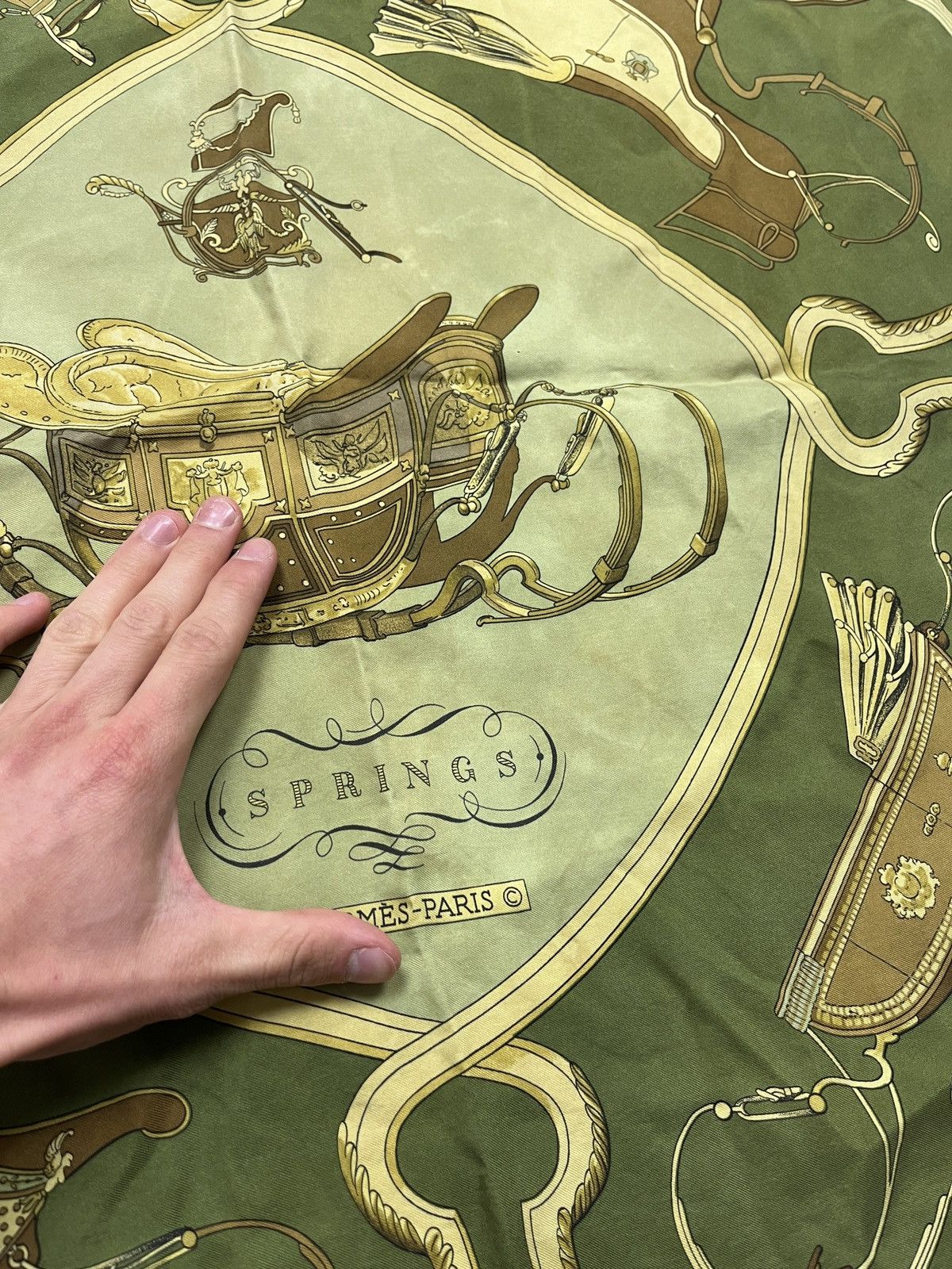 Hermes Vintage 90’s Hermes Springs Silk Scarf Philippe LeDoux Rare Size ONE SIZE - 7 Thumbnail