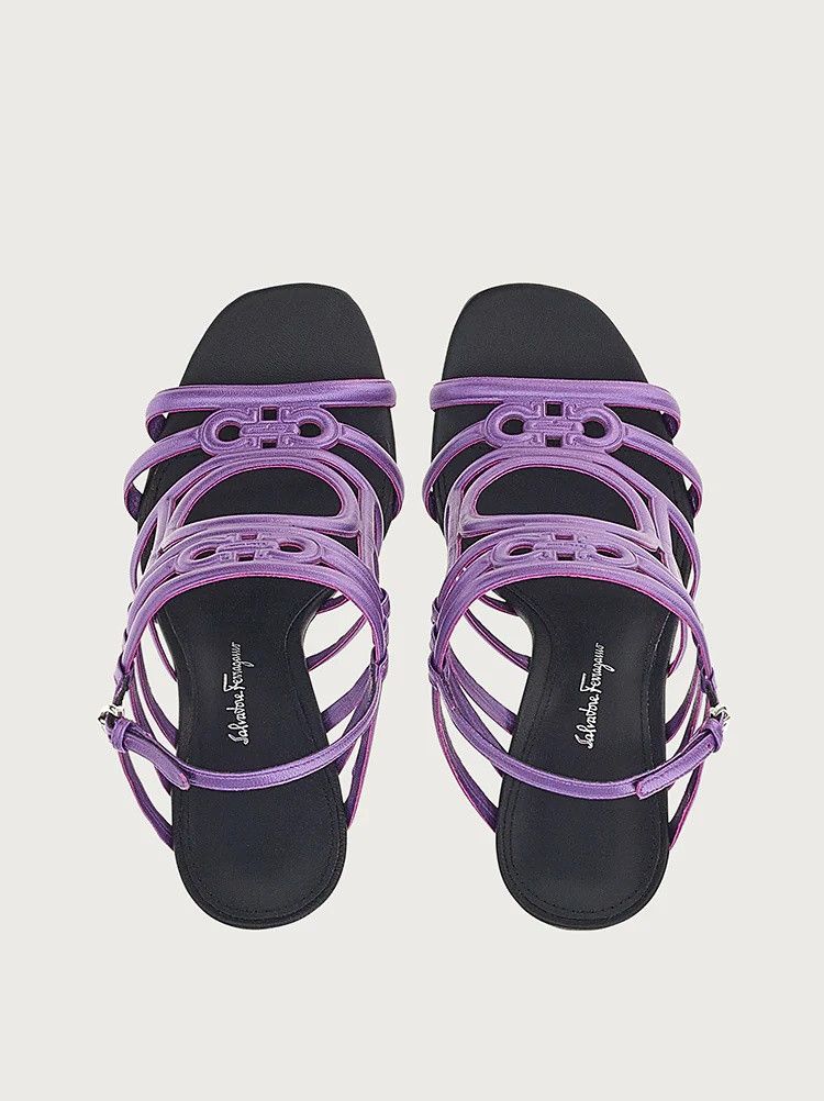 Salvatore Ferragamo o1y0426 Slingback Sandals in Purple Size US 5 / IT 35 - 4 Thumbnail