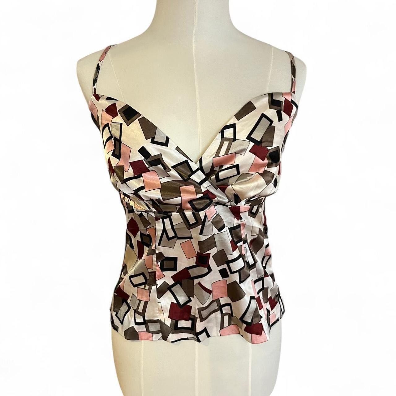 Other Silky satin geometric print cami top Size S / US 4 / IT 40 - 3 Thumbnail