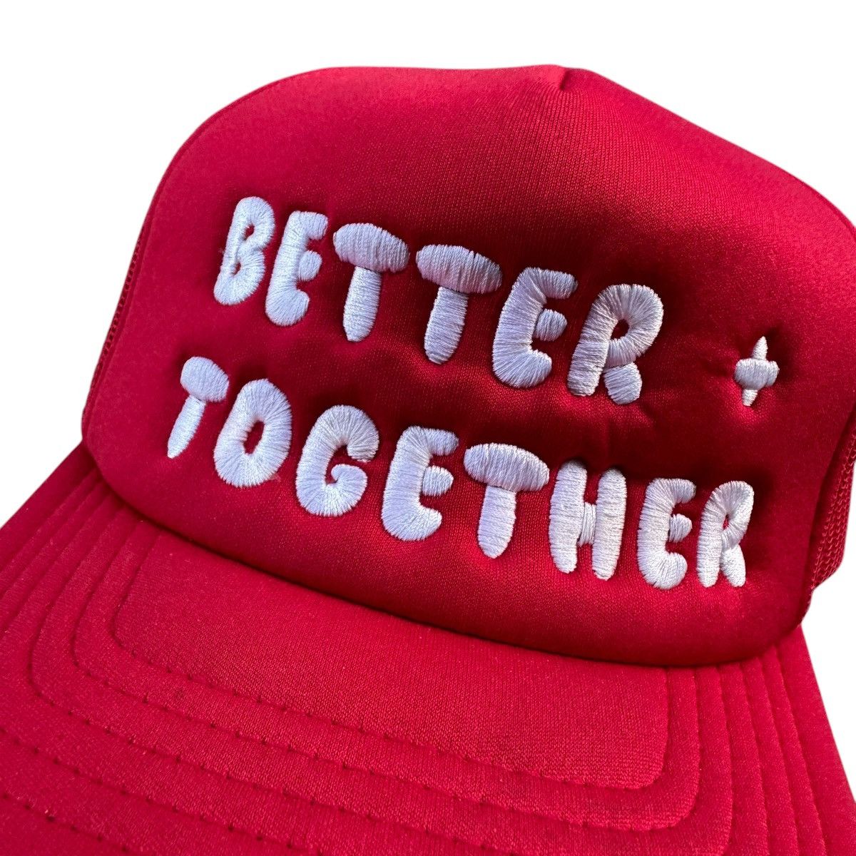 Vintage Better Together red trucker snapback hat Size ONE SIZE - 2 Thumbnail