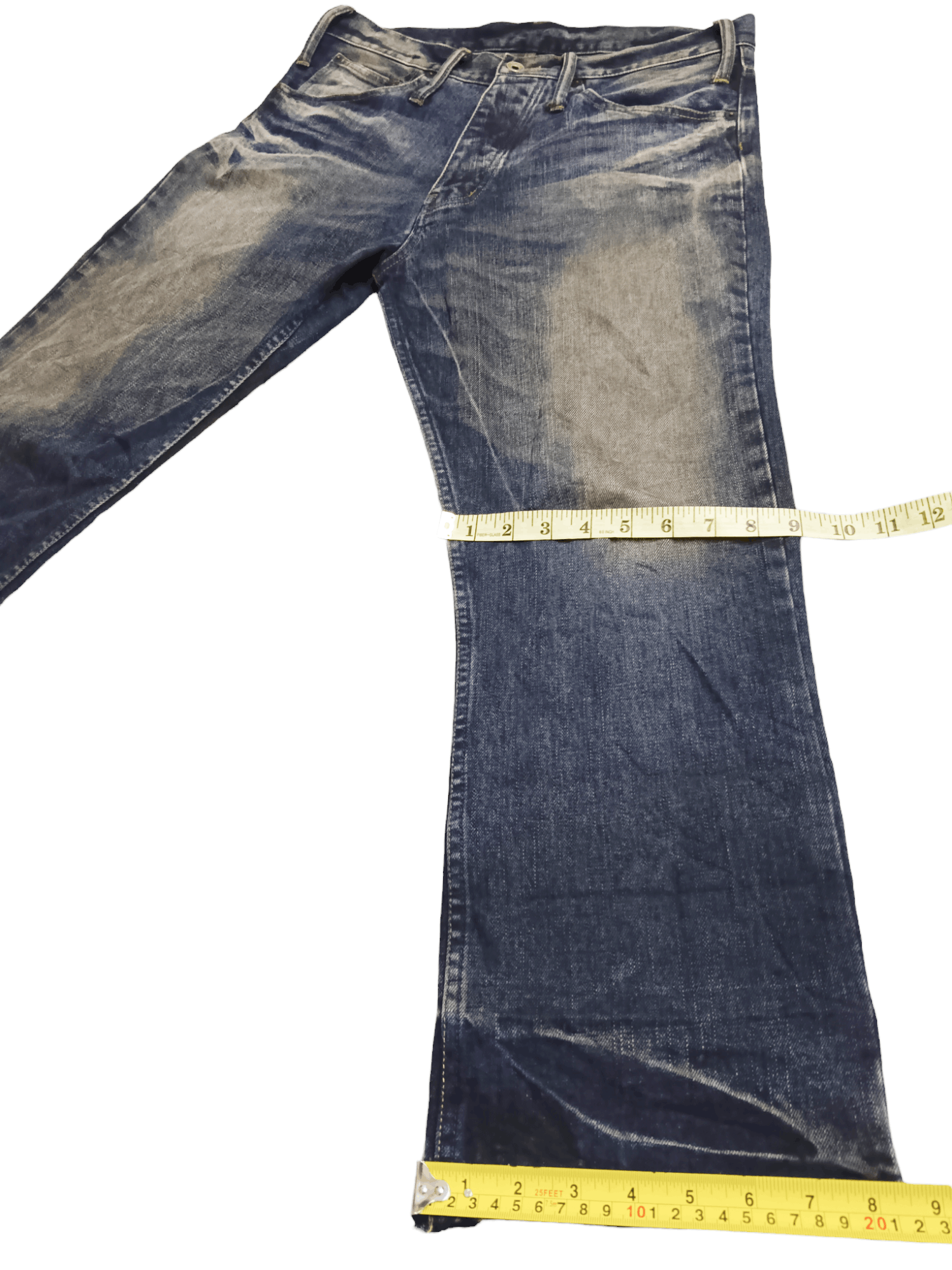 Le Grande Bleu (L.G.B.) 🔥ORIGINAL L.G.B.🔥Released Hem Mud Wash Cropped Denim Size US 33 - 9 Thumbnail