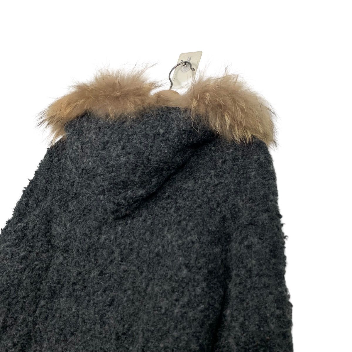 Japanese Brand GALCONINA Racoon Fur Hoodie Wool Jacket #2291-C102 Size S / US 4 / IT 40 - 9 Thumbnail