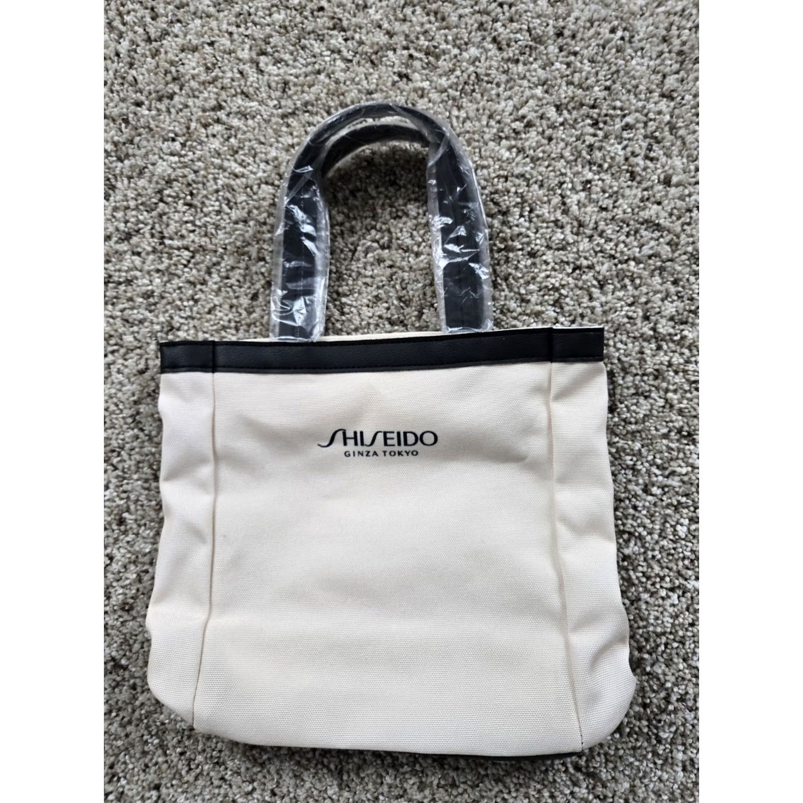 Vintage Shiseido Tote Bag Beige Mini Canvas Women Size ONE SIZE - 2 Thumbnail