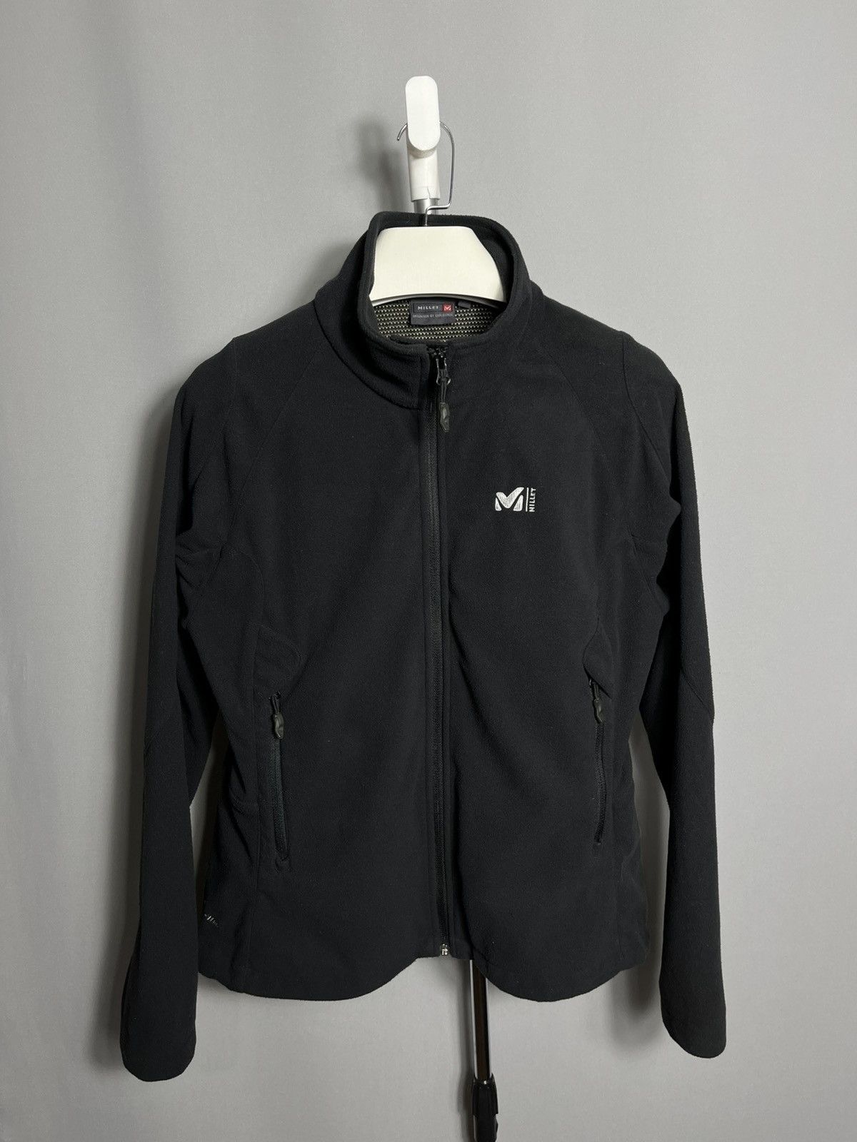 The Mountain Millet Mountain M-Wind Fleece Jacket Black Zip Windbreak Size US L / EU 52-54 / 3 - 1 Thumbnail