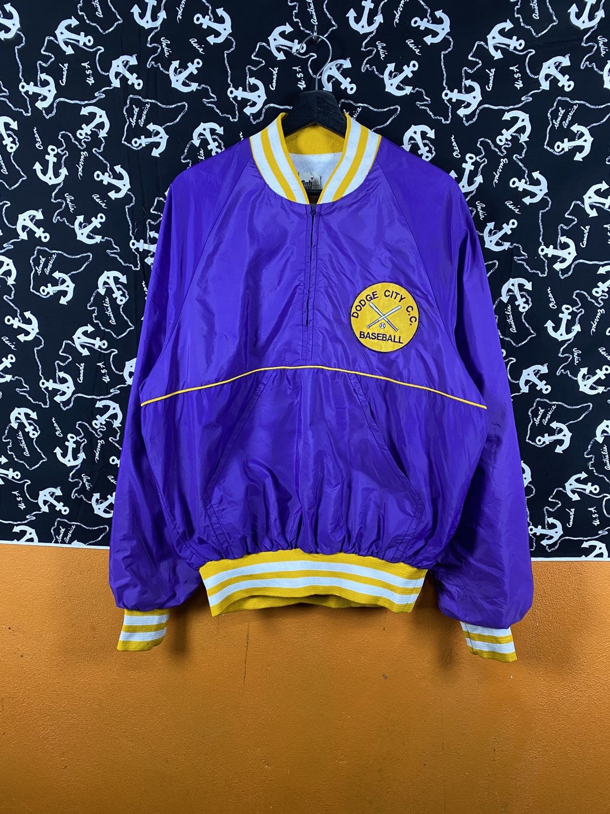 Vintage Vintage Dodge City CCC Baseball Warm-Up Jacket Sportswear Size US XL / EU 56 / 4 - 3 Thumbnail