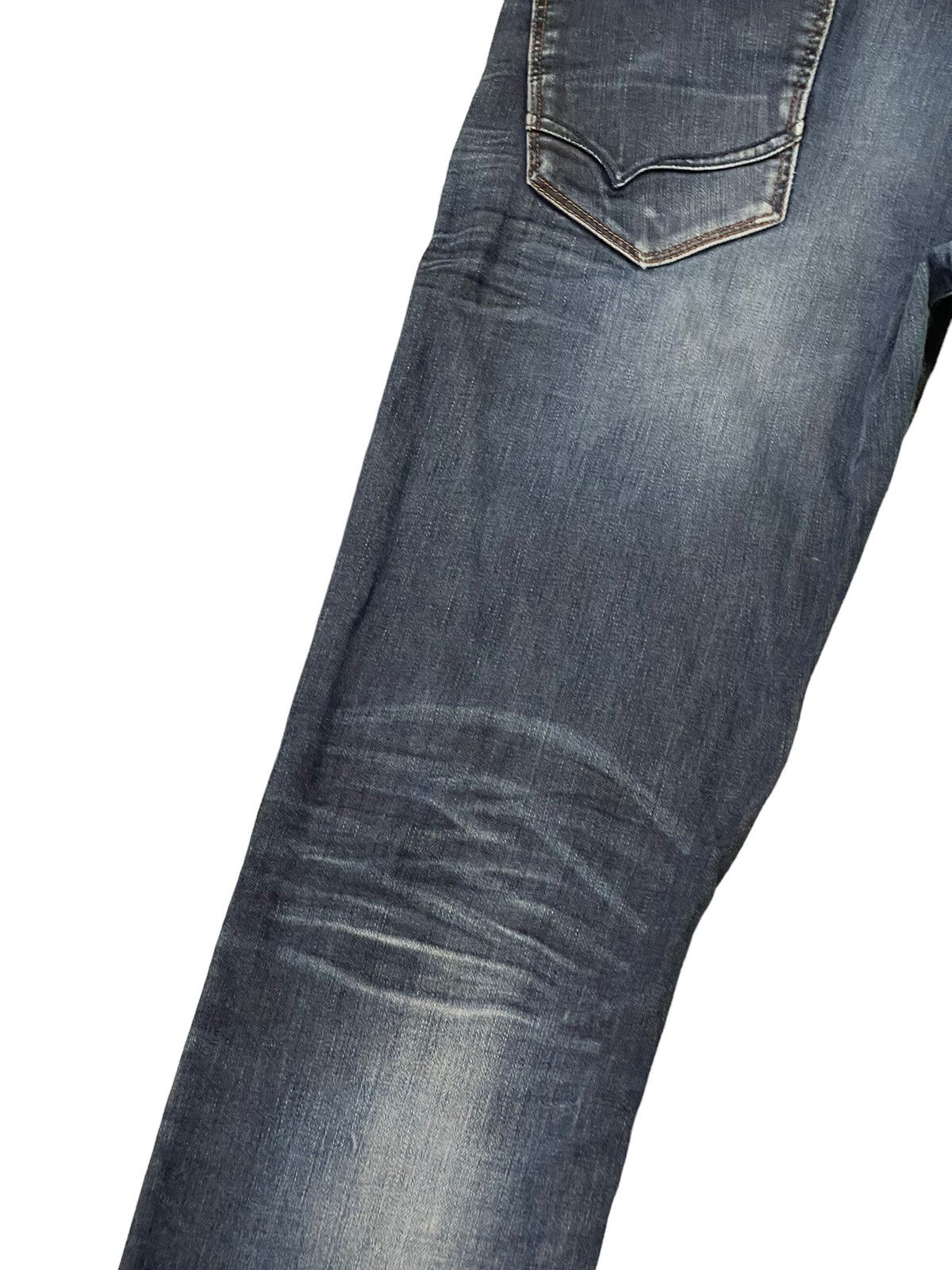 Japanese Brand Flare Jeans Nicole Club Distress Slim Stretch Boot Cut 7🟦3 Size US 35 - 15 Thumbnail
