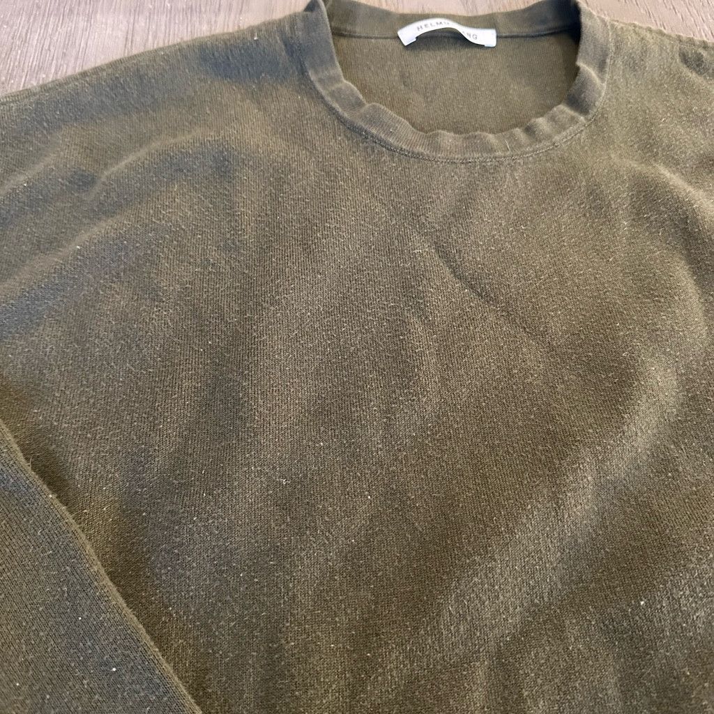 Helmut Lang HELMUT LANG khaki Pullover Cotton Knitwear Size US M / EU 48-50 / 2 - 4 Thumbnail