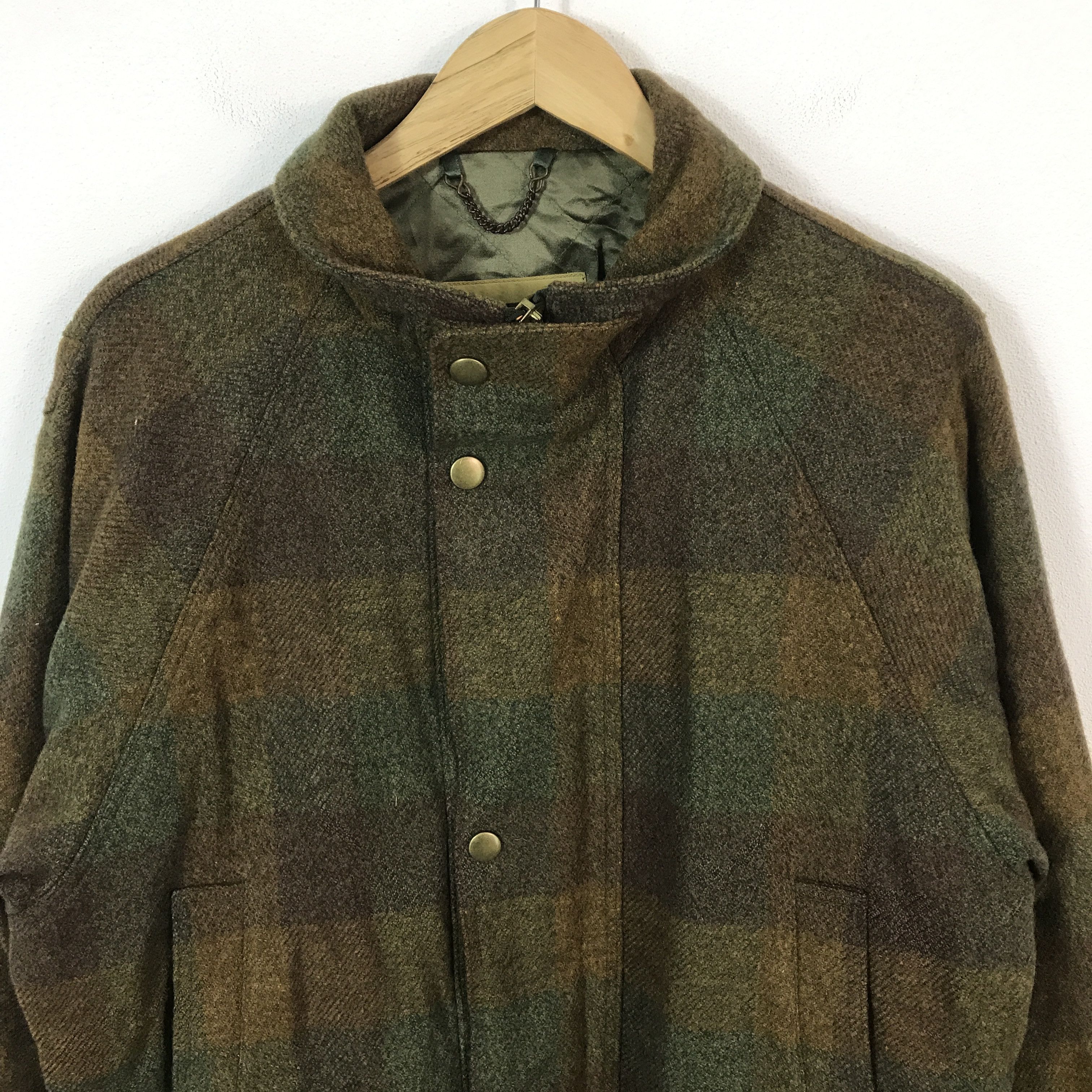 Paul Stuart Vintage Paul Stuart Wool Tartan design Parkas jacket Size US L / EU 52-54 / 3 - 3 Thumbnail