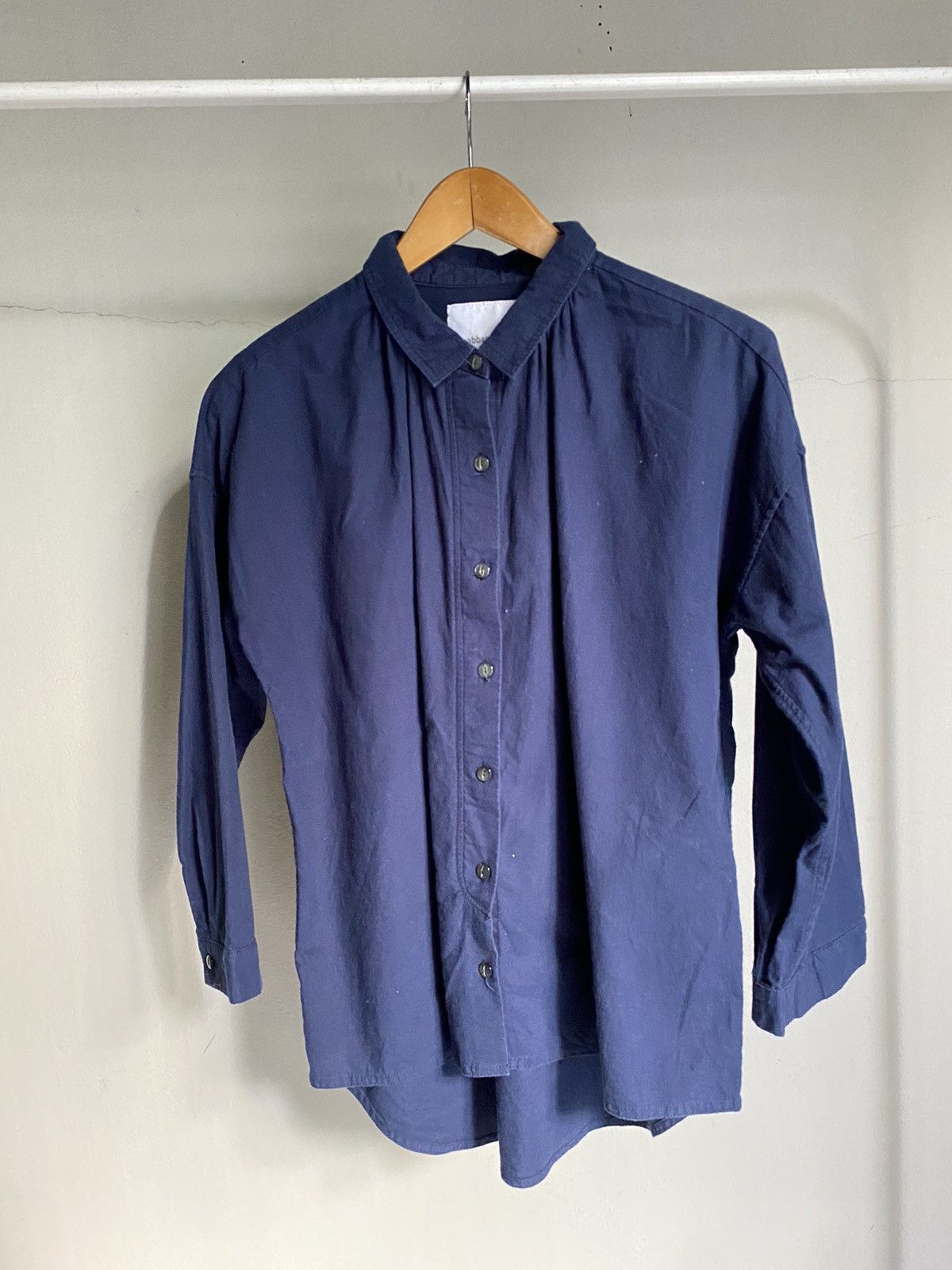 Japanese Brand Sabbatum Dark blue collared shirt Size M / US 6-8 / IT 42-44 - 3 Thumbnail