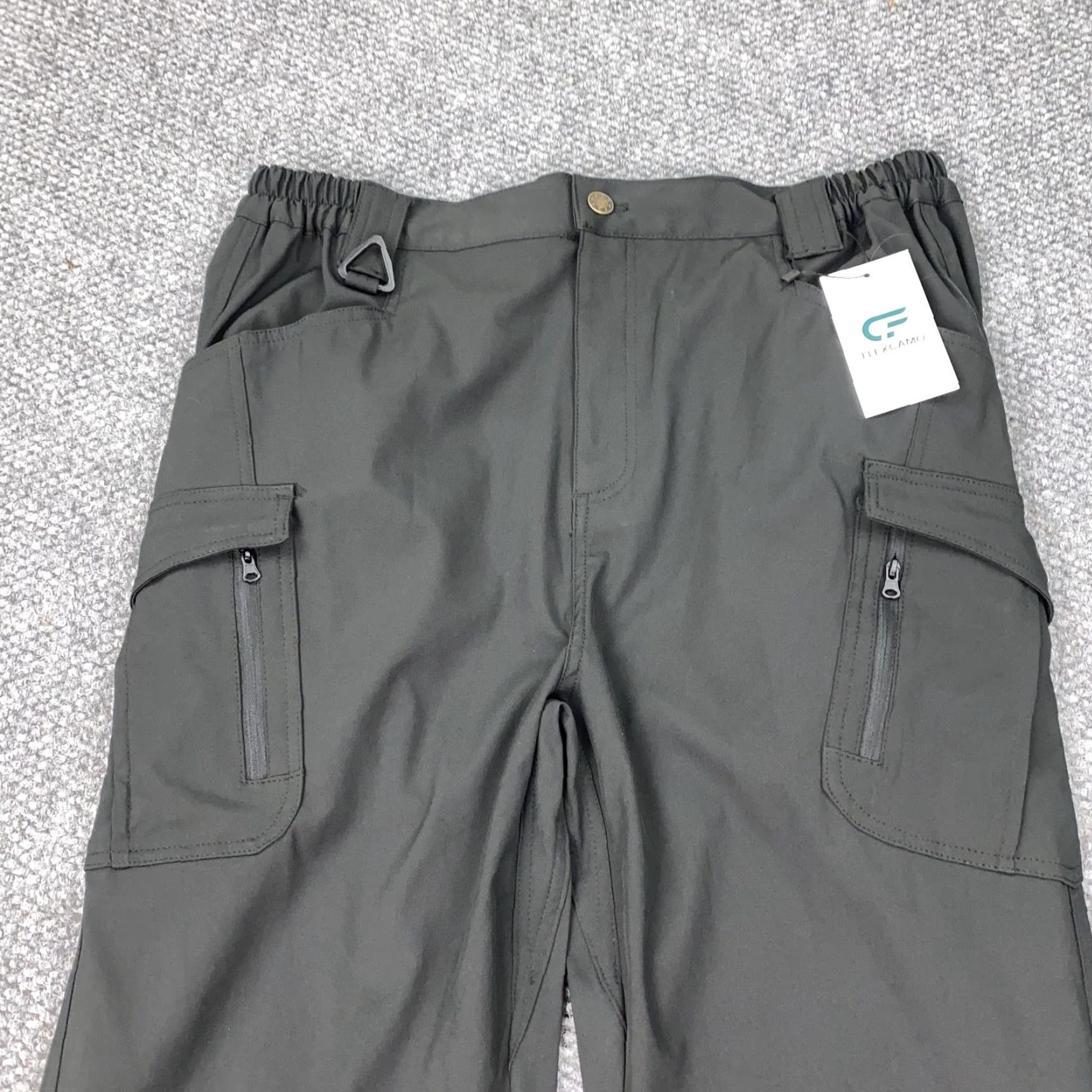 Vintage Flexcamo Tactical Pants Mens 34x34 Black Zip Cargo Pockets Elastic Waist Hiking Size US 34 / EU 50 - 2 Thumbnail