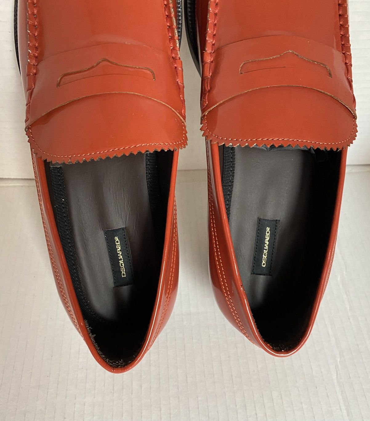 Dsquared2 Dsquared2 🇮🇹 atomic orange Vernice loafer 42 NEW Size US 9 / EU 42 - 4 Thumbnail