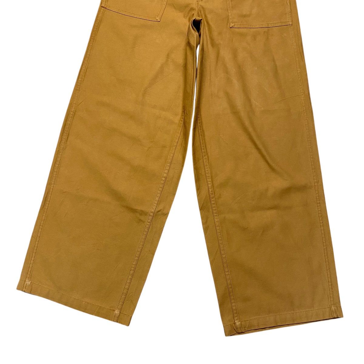 Japanese Brand COEN Mustard Sateen Fatigue Baggy Pants Size US 29 - 6 Thumbnail