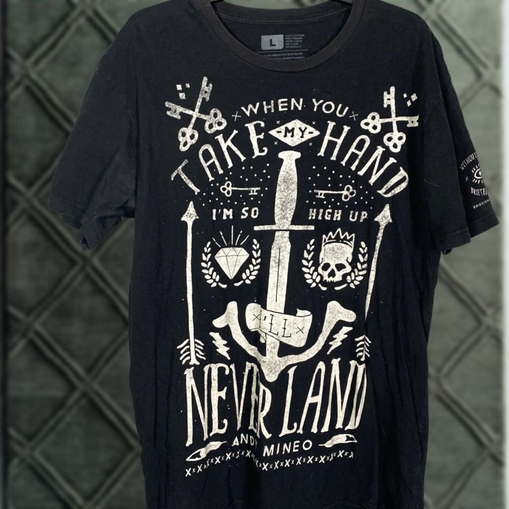 Everlane 11Six T-Shirt Mens Large L Neverland Tour Y2K Reach Records Music Band Black Size US L / EU 52-54 / 3 - 1 Thumbnail