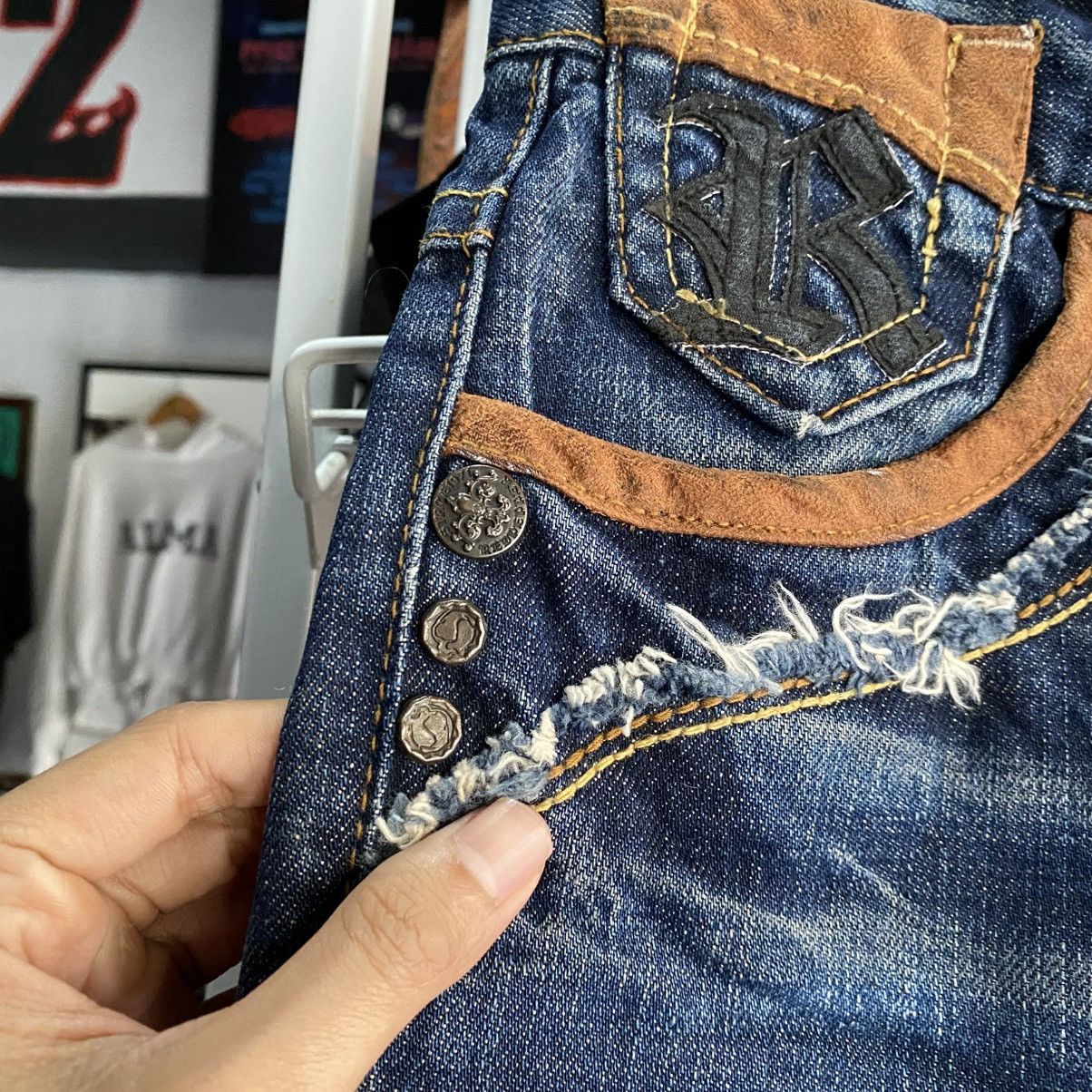 Le Grande Bleu (L.G.B.) Y2K Red Pepper Japan Embroidered Wings Denim Size US 34 / EU 50 - 15 Thumbnail