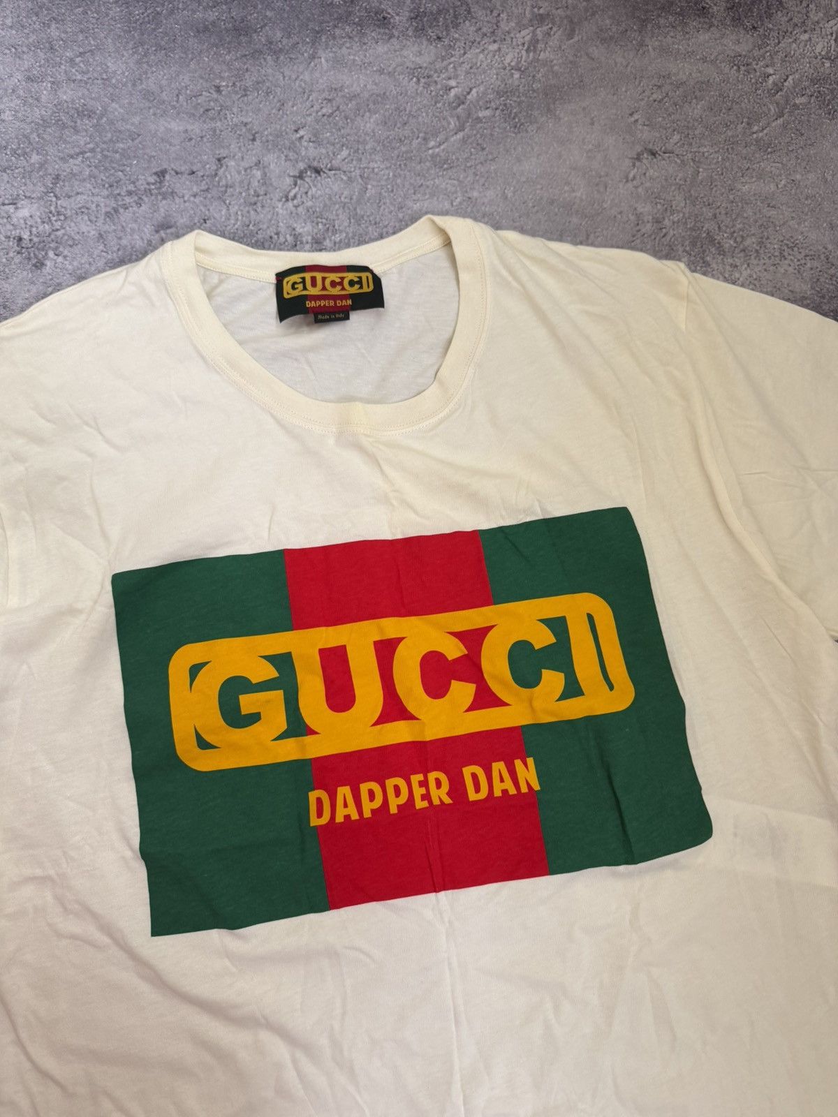 Gucci Gucci x Dapper Dan Graphic Print T-Shirt in cream cotton Size US XXL / EU 58 / 5 - 2 Thumbnail
