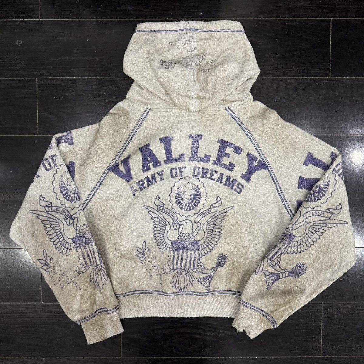 Vale Vale Forever Army Zip-Up Hoodie Dirty Grey Size US XXL / EU 58 / 5 - 2 Thumbnail