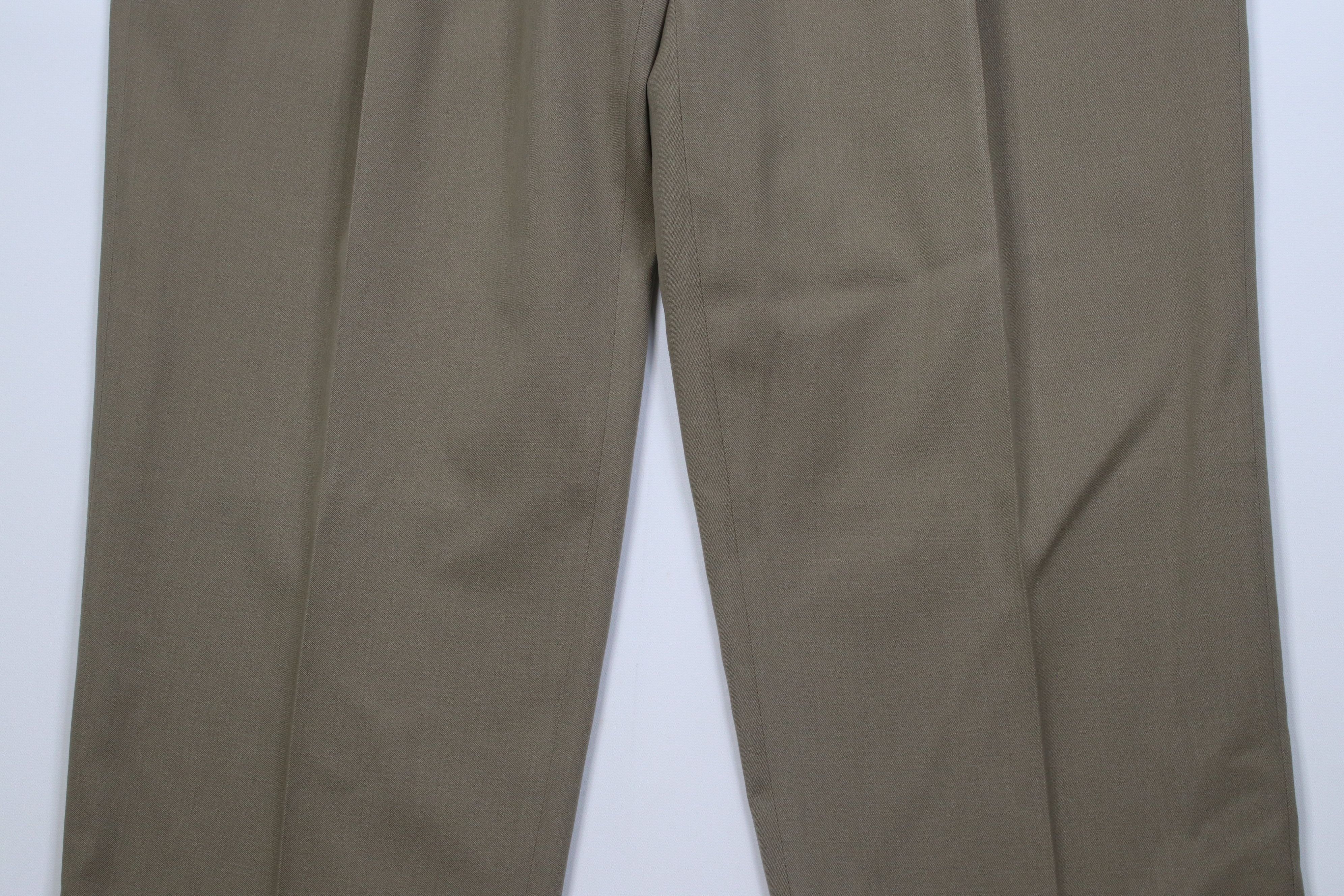 Vintage Vintage 90s Streetwear Wool Knit Wide Leg Chino Pants Beige Size US 42 / EU 58 - 3 Thumbnail