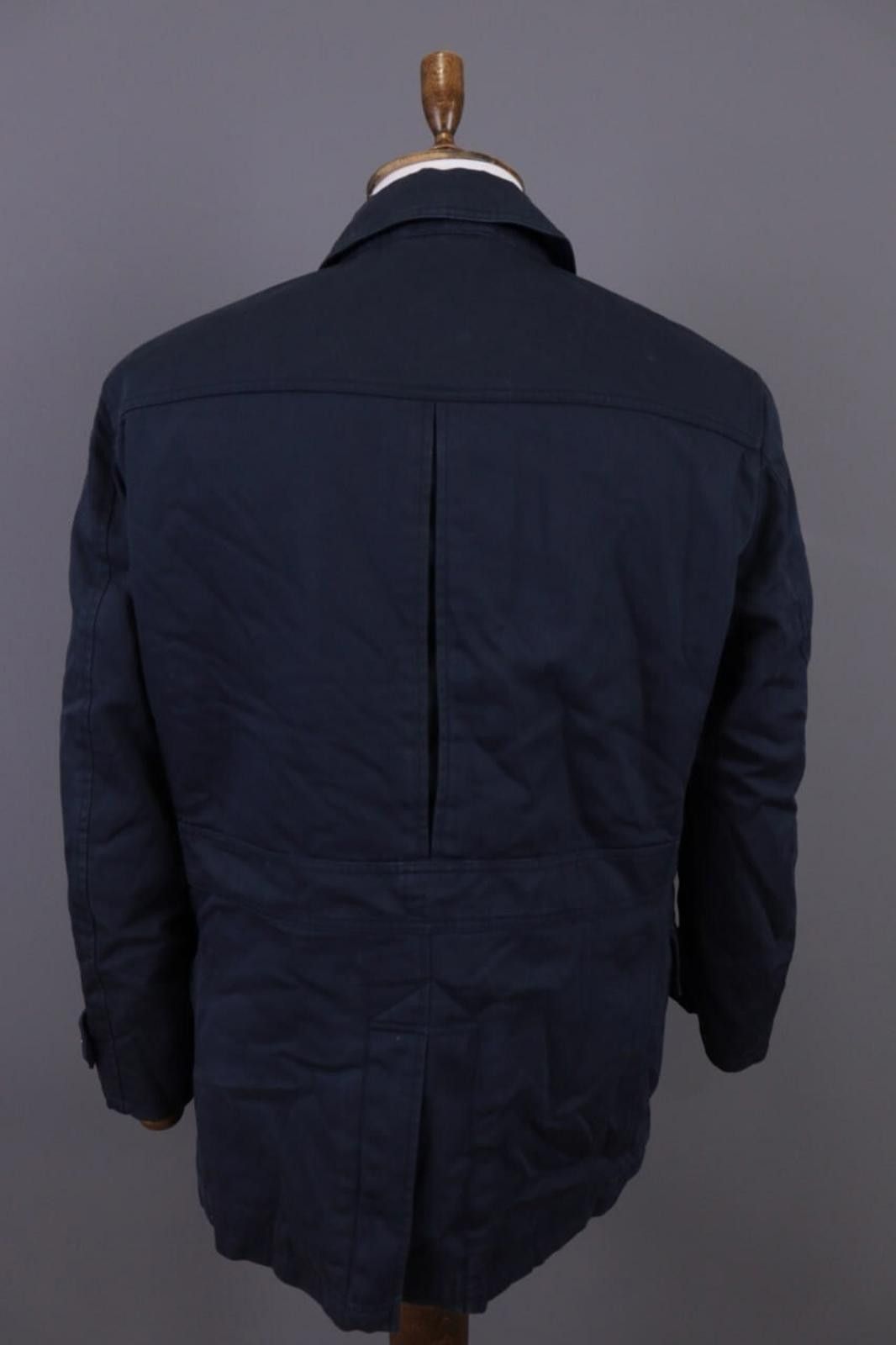 Designer Boggi Milano Blue Button Down Wool Coat Jacket Size 54 Size US M / EU 48-50 / 2 - 12 Thumbnail