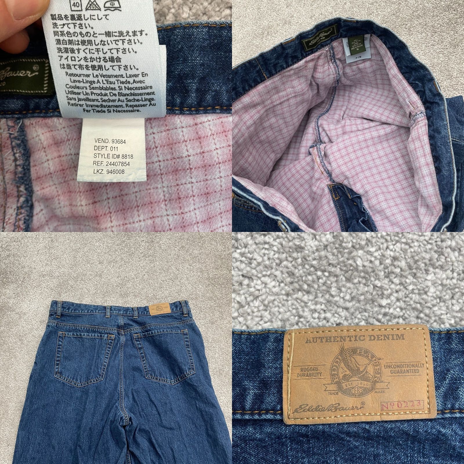 Eddie Bauer Eddie Bauer Jeans Womens 16 Denim Straight Leg High Rise 36x31 Blue Dark Wash Size 38" / US 16 / IT 52 - 9 Thumbnail