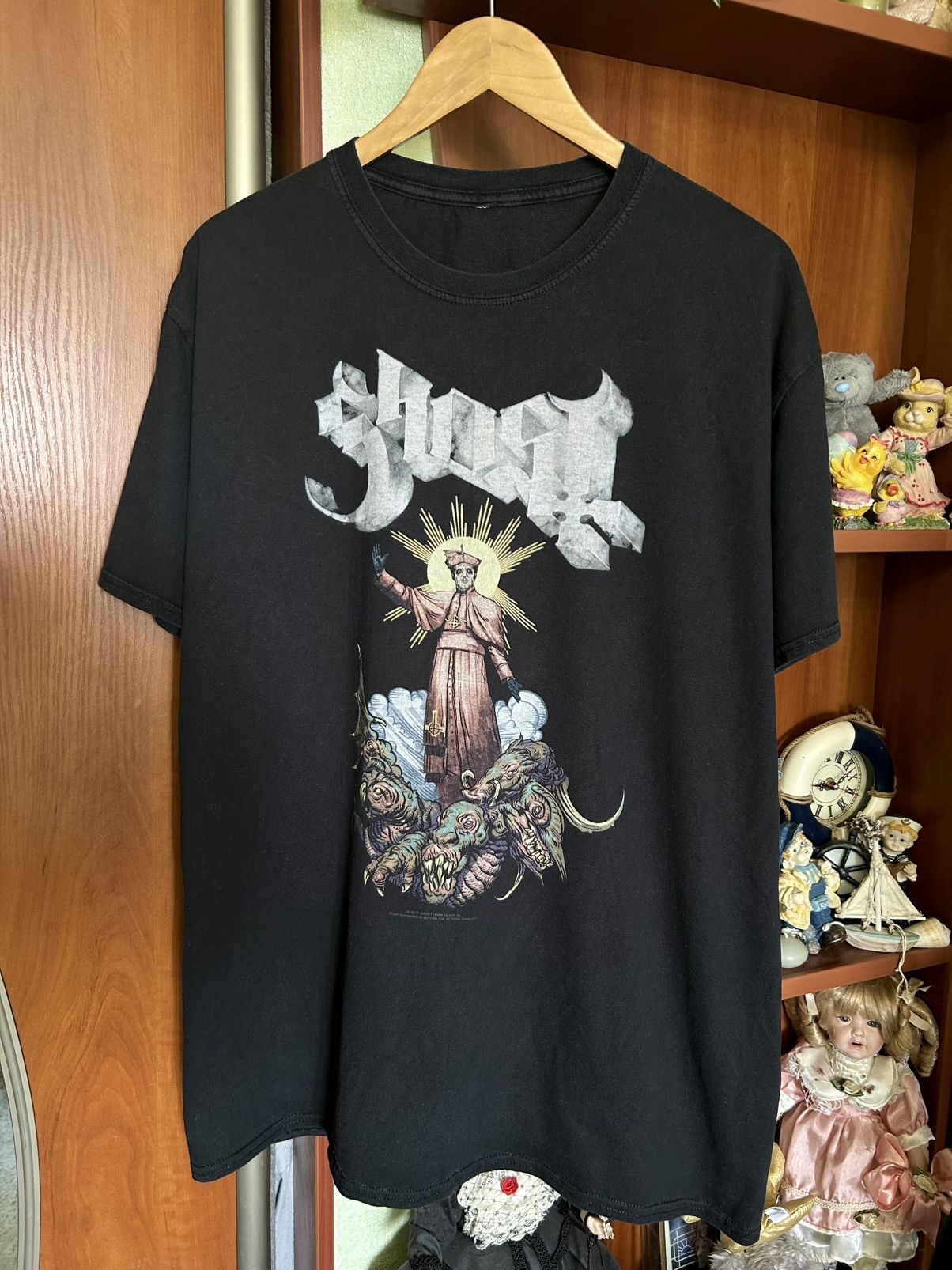 Band Tees © 2018 Ghost Band black metal Rock Black faded Tee t shirt Size US XL / EU 56 / 4 - 1 Thumbnail