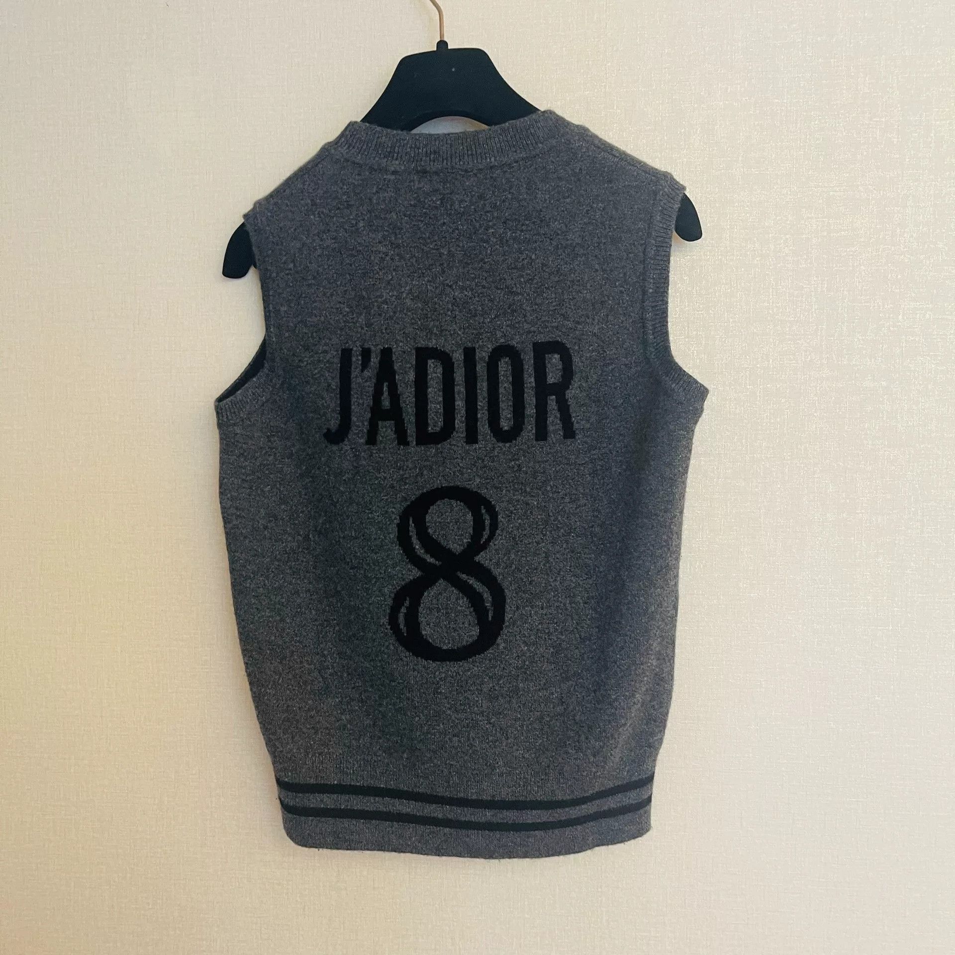Dior dior sleeveless gray knit top with logo Size S / US 4 / IT 40 - 1 Thumbnail