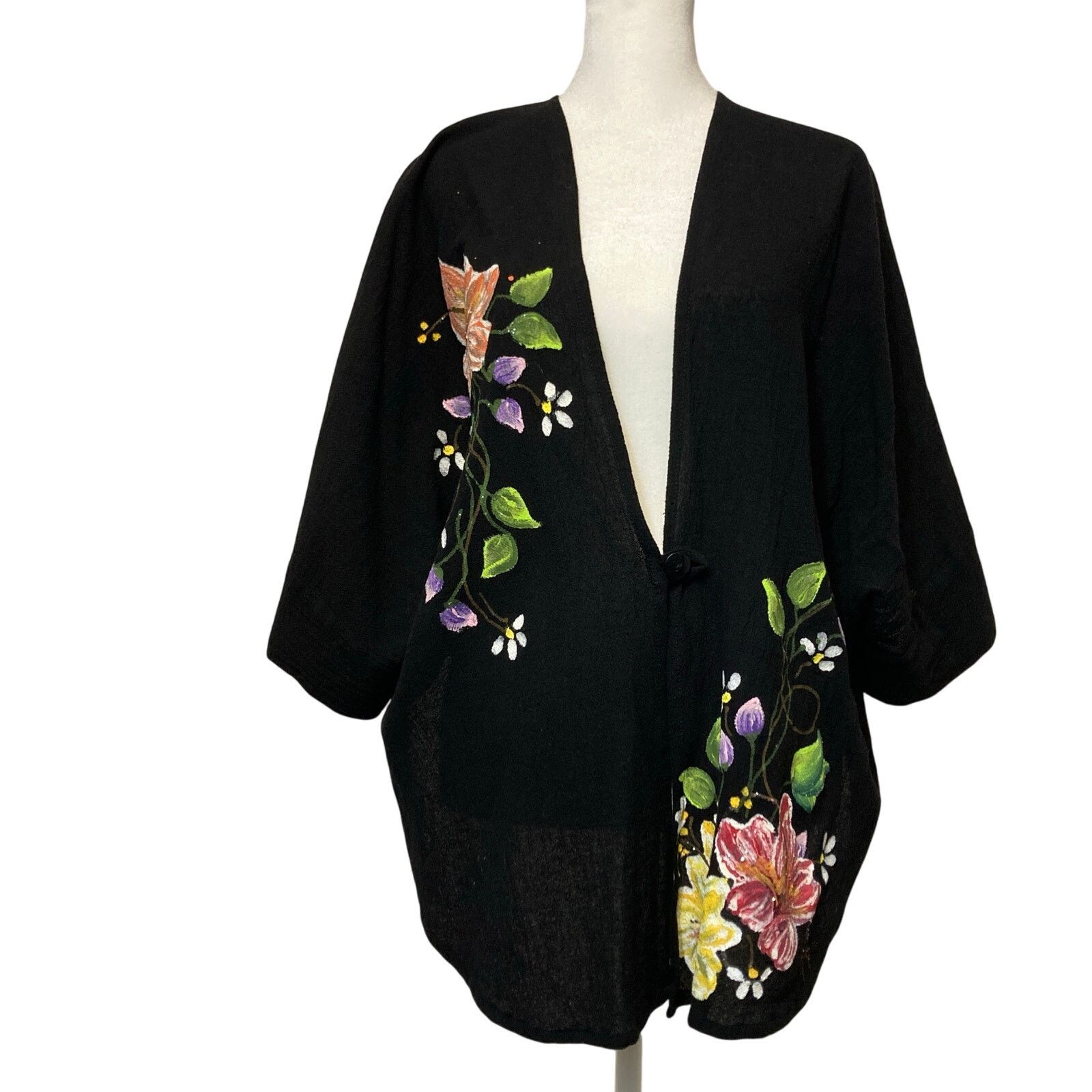 Other Ana Rosa Mexico La Prenda Heche Arte Handpainted Blouse Top Size S / US 4 / IT 40 - 1 Thumbnail