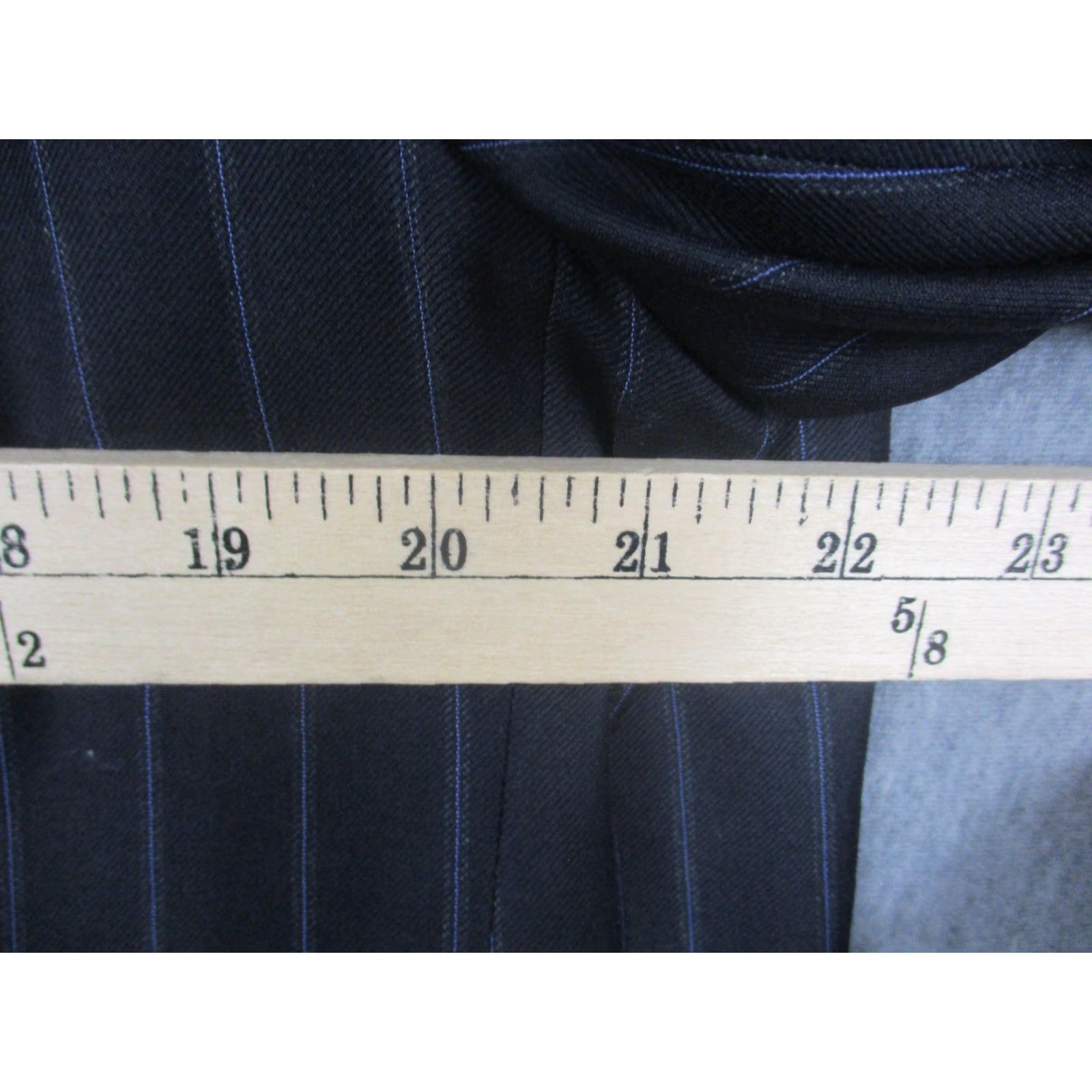 Vintage Stuart's Choice Suit Mens 44 Wool Pinstripe 2 Piece Pleated 37x30 Made Italy Size 44R - 5 Thumbnail