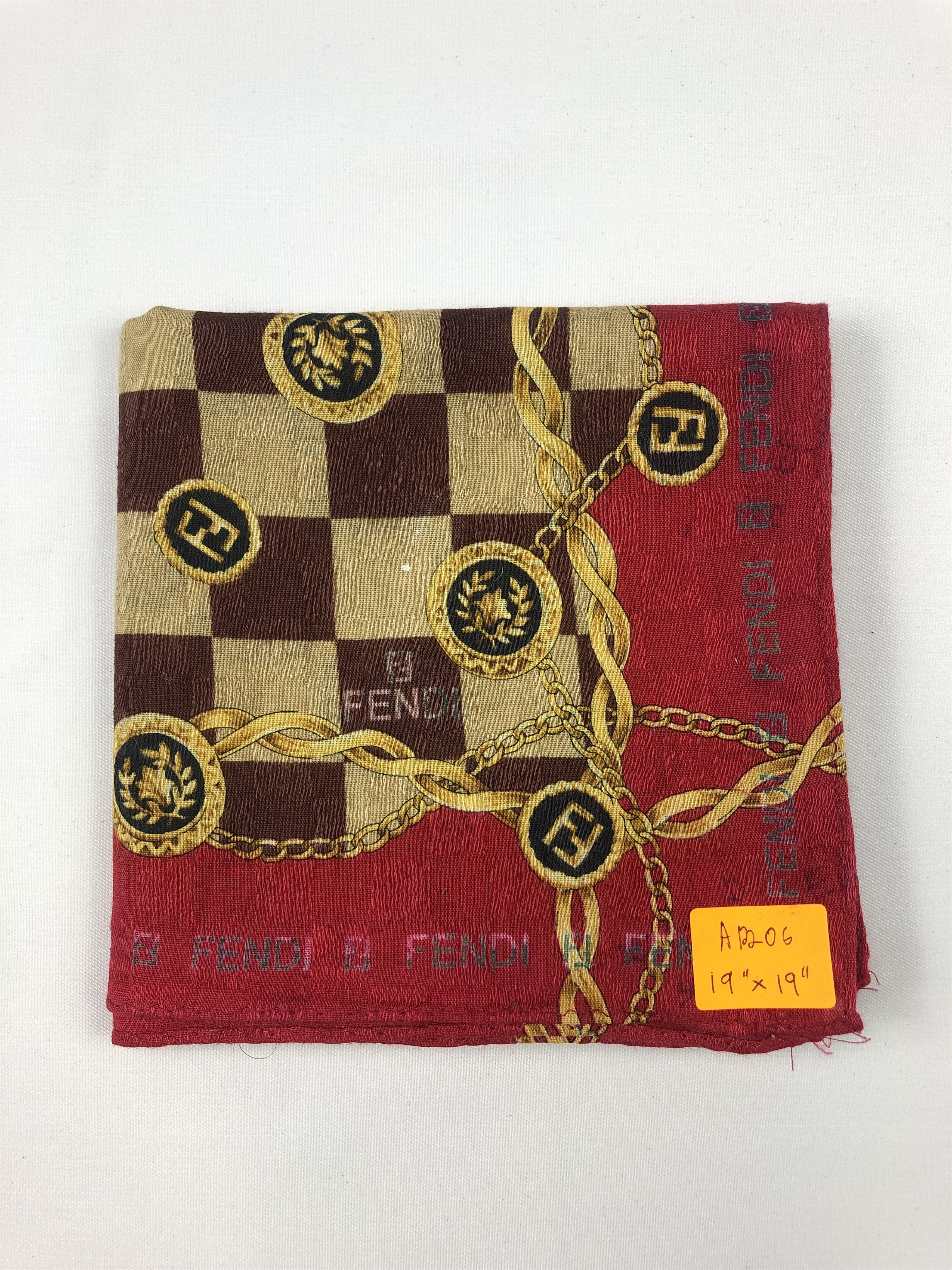 Vintage Fendi Handkerchief / Bandana / Neckerchief A1206 Size ONE SIZE - 9 Thumbnail