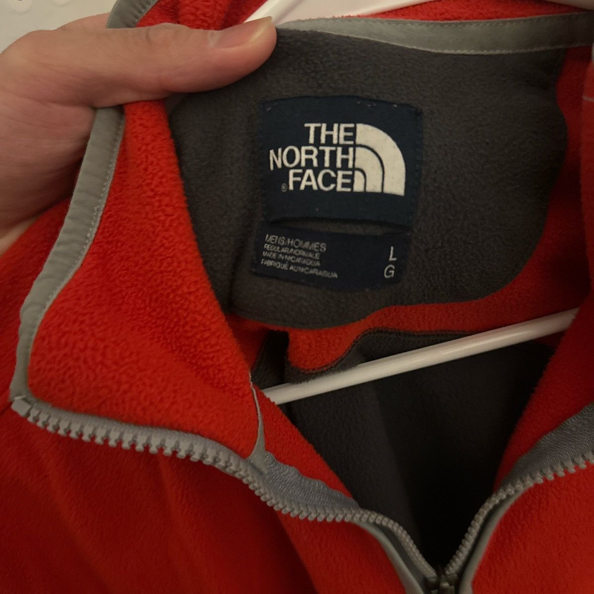 The North Face The North Face red and grey fleece quarter zip Size US L / EU 52-54 / 3 - 4 Thumbnail