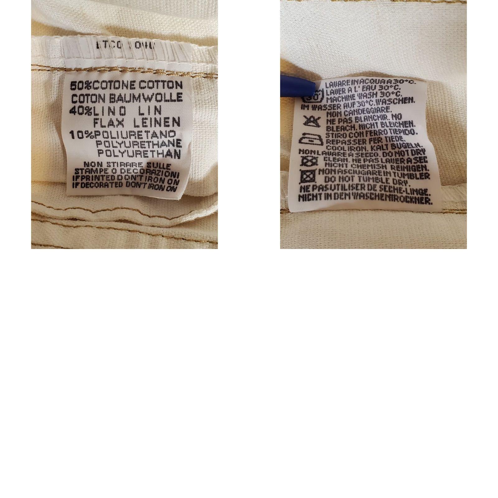 Vintage Murphy & Nye Sailmakers Chicago Nautical Cotton Pants Womens 36 Roll Up Leg Wide-Leg Cotton Linen Canvas 33 Inseam 36 Waist EUC Size 25" / US 0 / IT 36 - 8 Thumbnail