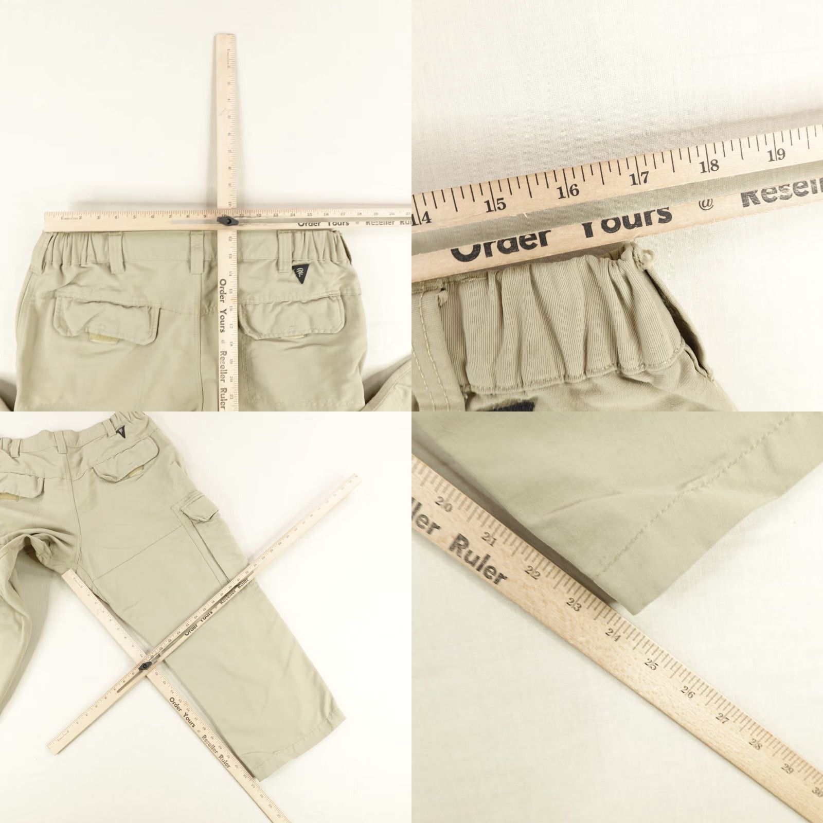 Rails VINTAGE Rail Riders Cargo Pants Mens Large Khaki Tan Nylon Relaxed Wide-Leg Outdoors Size US 34 / EU 50 - 8 Thumbnail