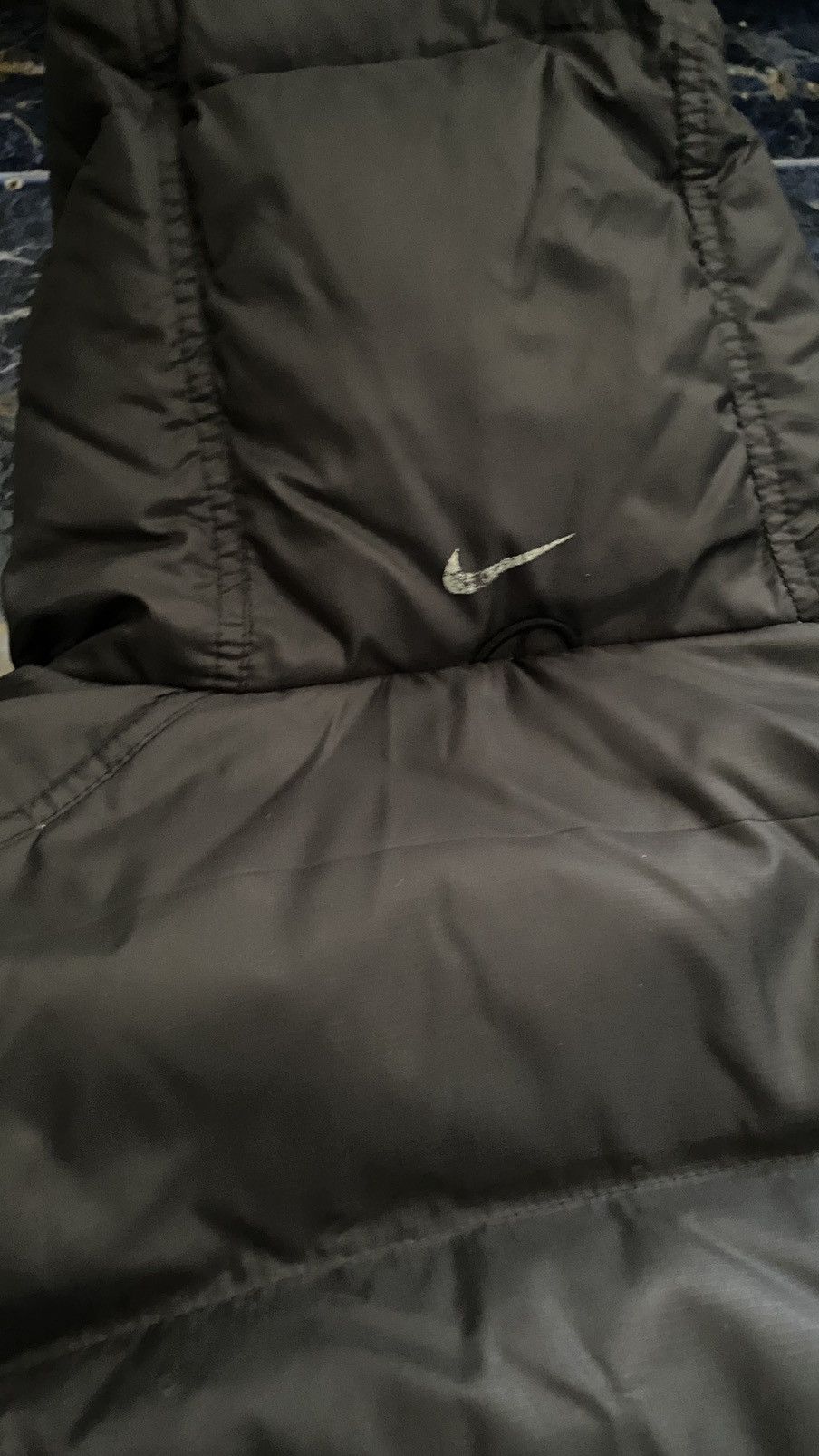 Nike Y2K Nike Vintage Down Jacket Drill BigSwoosh Logo Size US XL / EU 56 / 4 - 9 Thumbnail