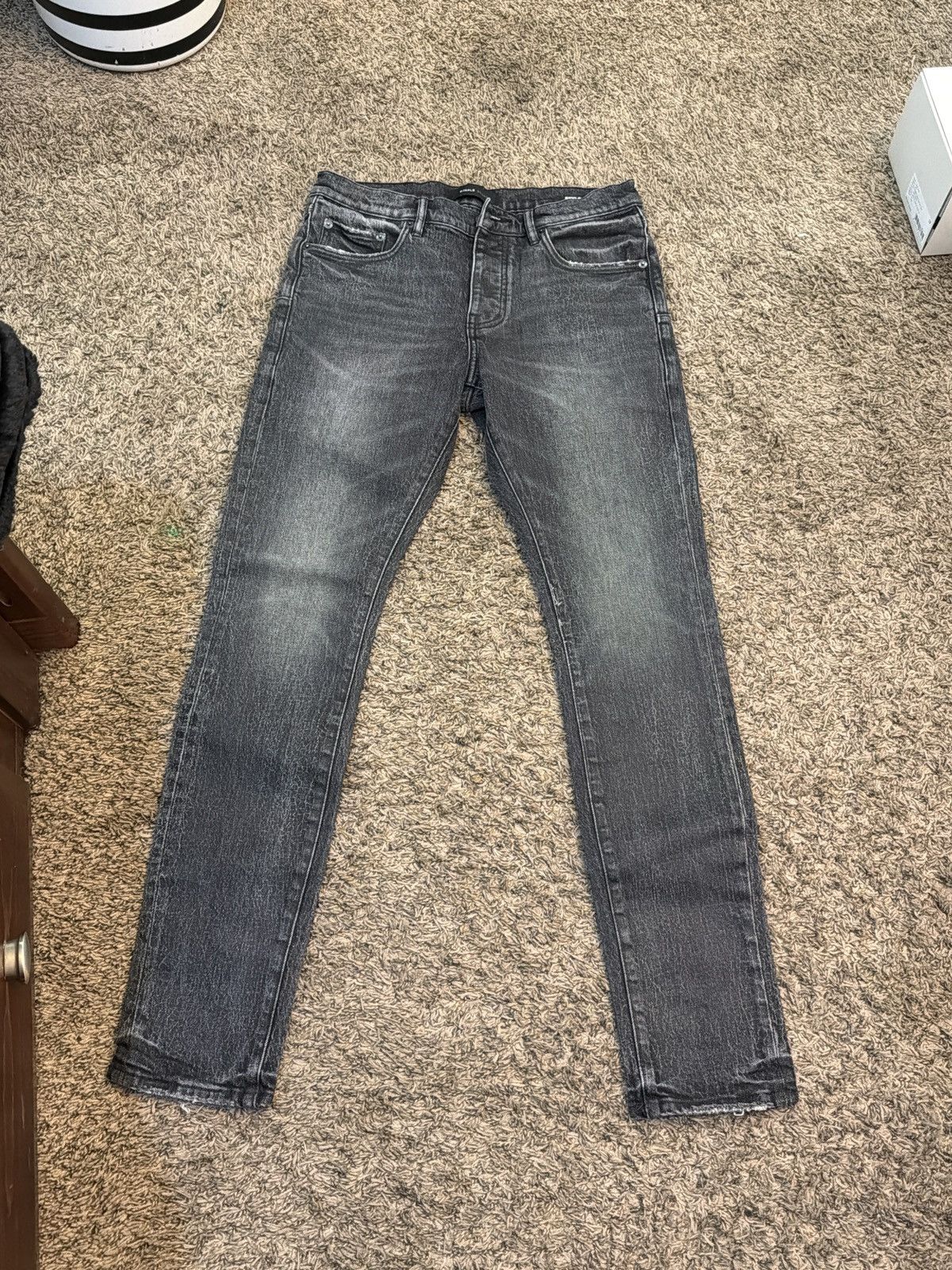 Purple Brand Purple skinny jeans Waxed grey p001 Size US 31 - 1 Thumbnail