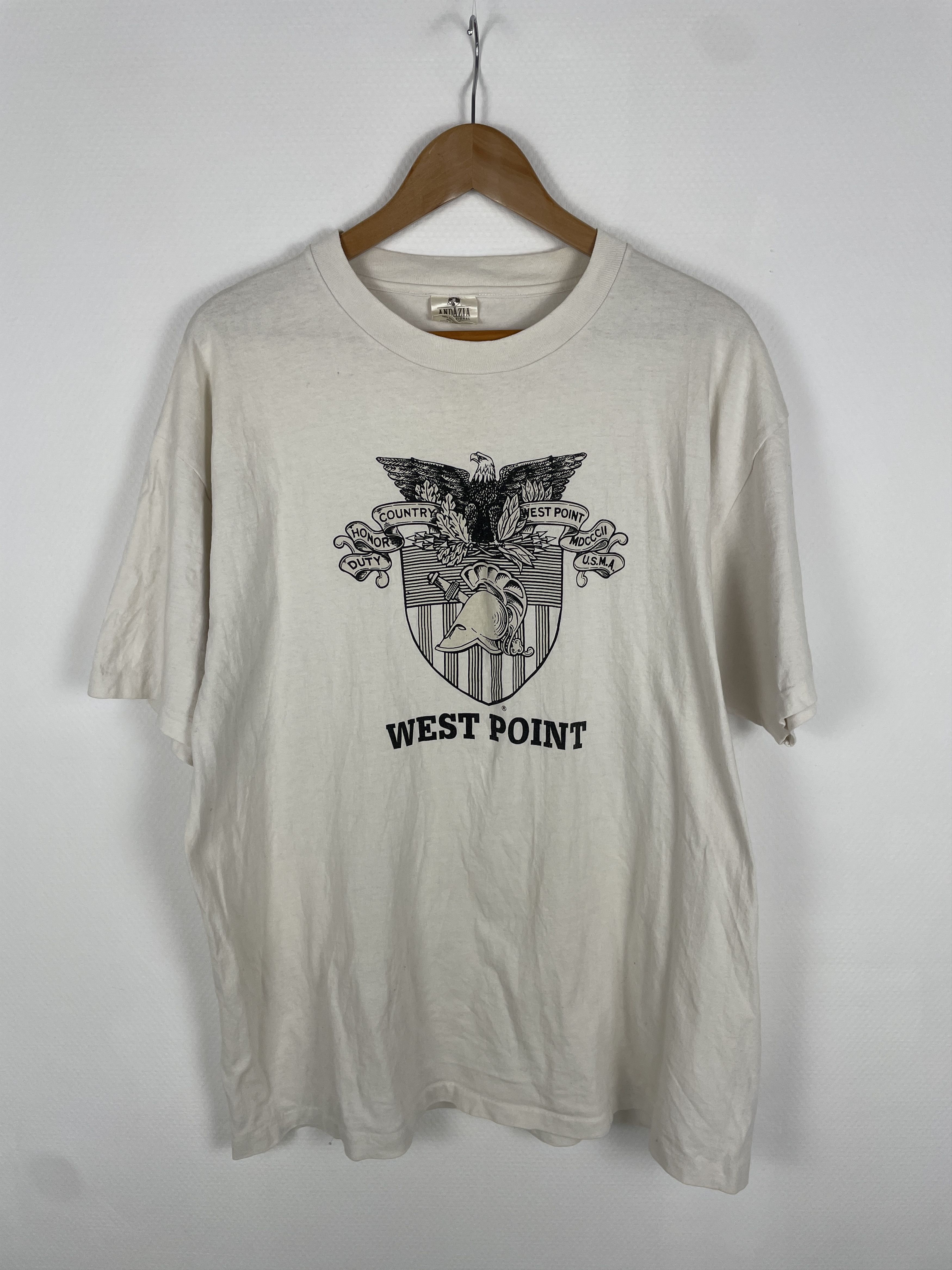Vintage Rare 90’s ANDAZIA International Made in Usa West Point T-Shirt Tee Merch Size US XL / EU 56 / 4 - 1 Thumbnail