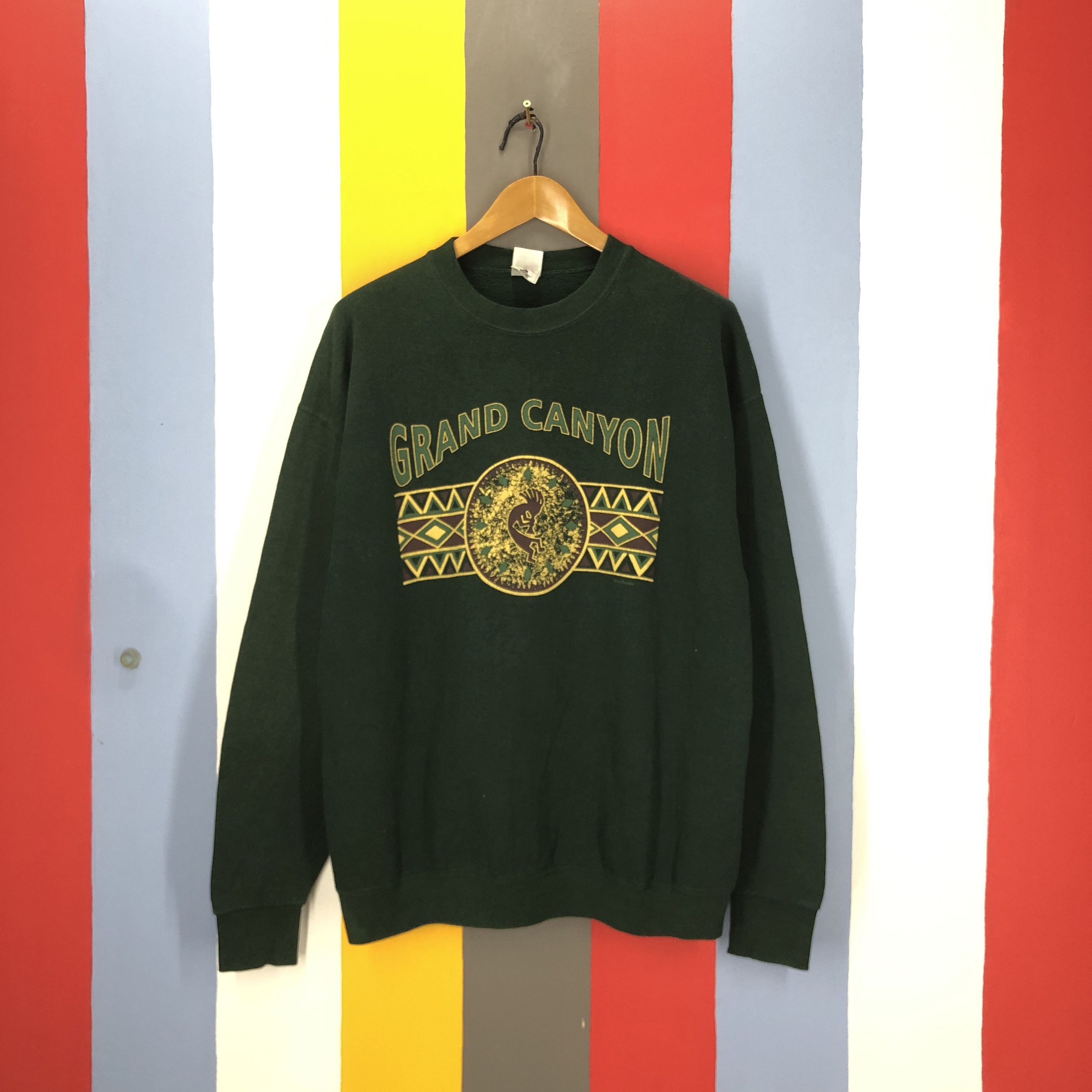 Fruit Of The Loom Y2K Vintage GRAND CANYON Crew Neck Sweatshirt #1577/01 Size US XL / EU 56 / 4 - 1 Thumbnail