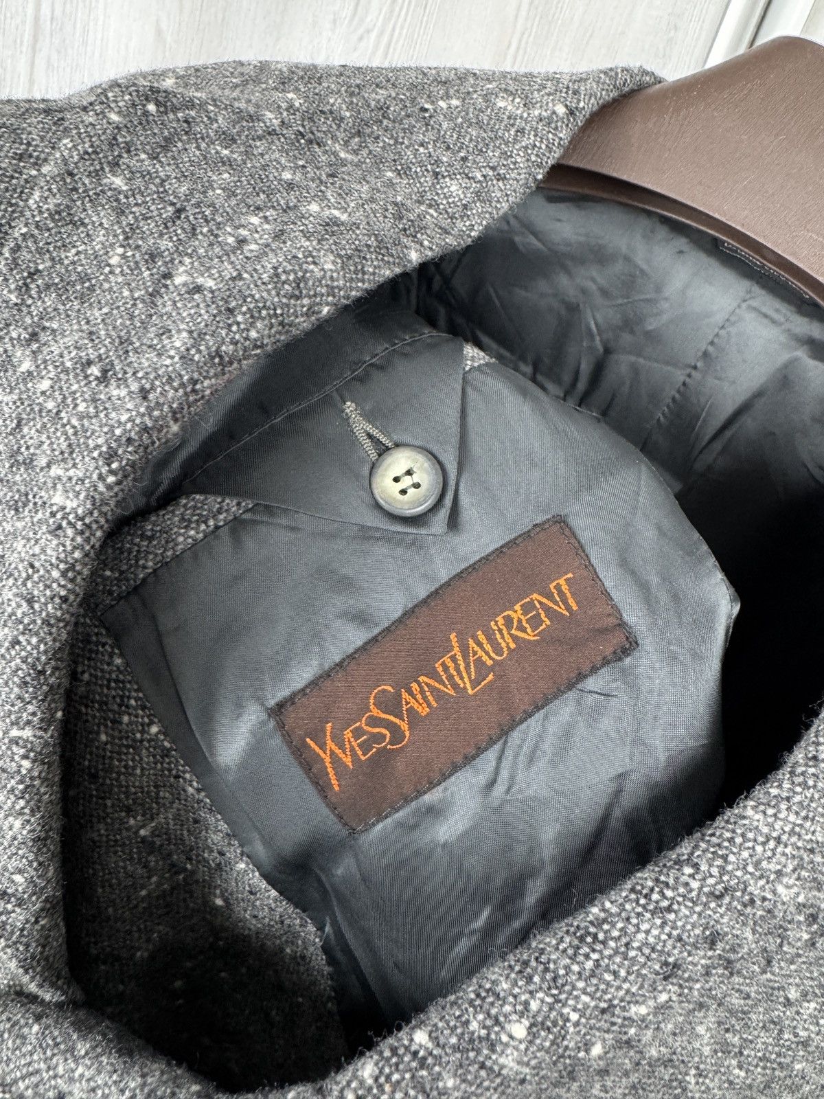 Yves Saint Laurent Yves Saint Laurent x Lanificio Paoletti wool tweed blazer 46 Size 36R - 11 Thumbnail