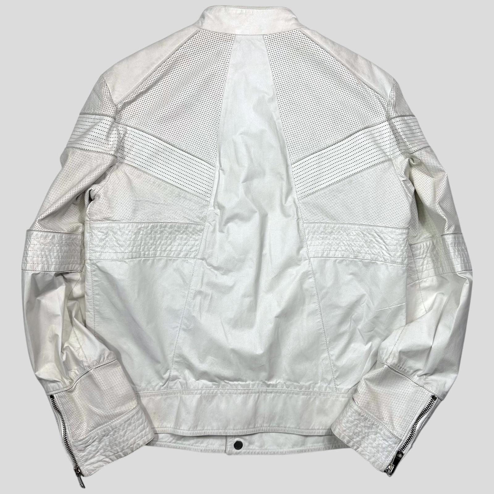 Gucci Gucci 2010 Nappa Leather Café Racer Perforate Biker Jacket L Size US L / EU 52-54 / 3 - 3 Thumbnail