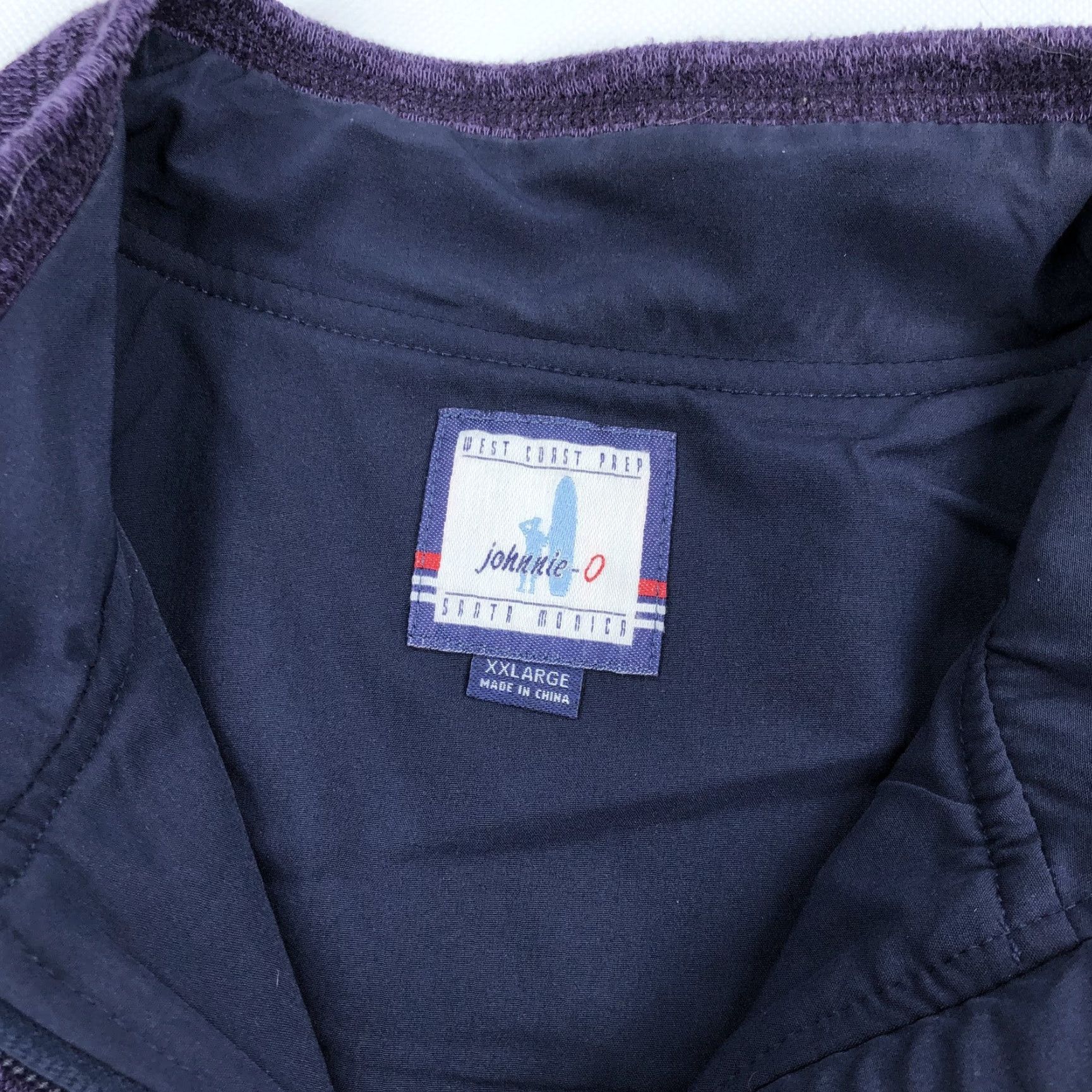 johnnie-O johnnie-O Men's 2XL Vest Gilet Heather Purple Majestic Polyester Full Zip Stand-Up Collar Size US XXL / EU 58 / 5 - 2 Thumbnail