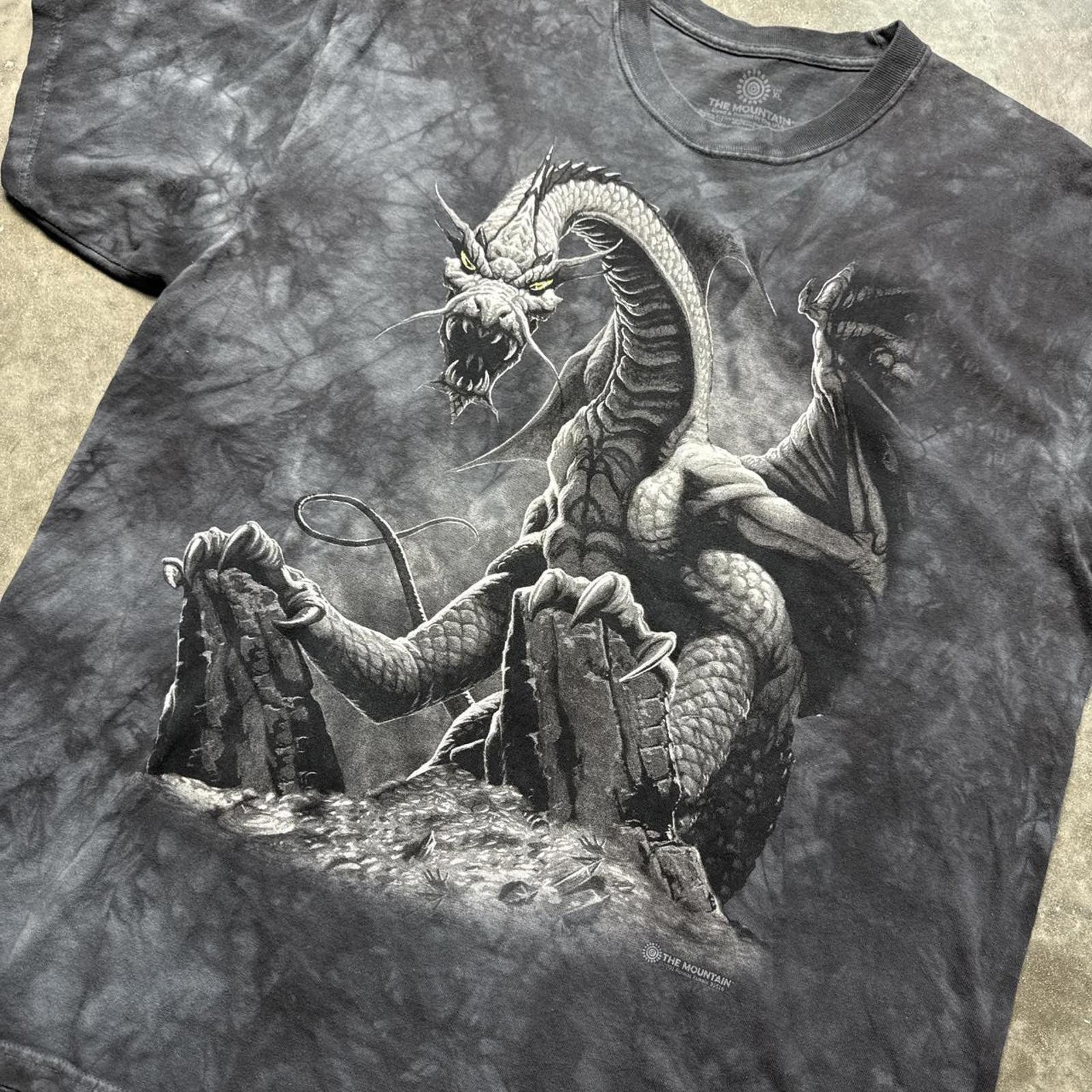 The Mountain The Mountain Fantasy Jabberwocky Dragon Y2k 2001 T-Shirt Size US XL / EU 56 / 4 - 3 Thumbnail