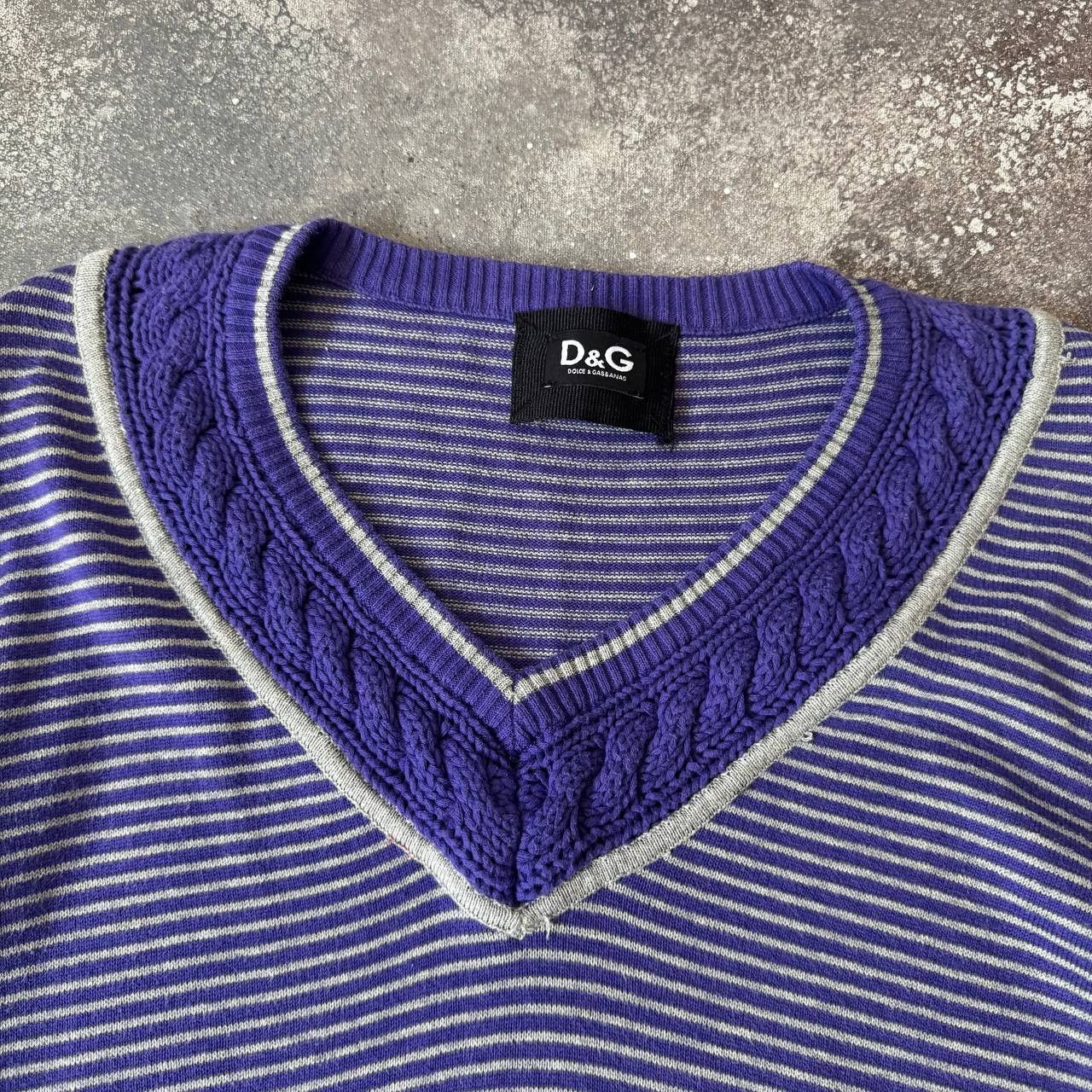Dolce & Gabbana × Vintage D&G Dolce & Gabbana Vintage Stripped Woman's Knit Sweater Size L / US 10 / IT 46 - 5 Thumbnail
