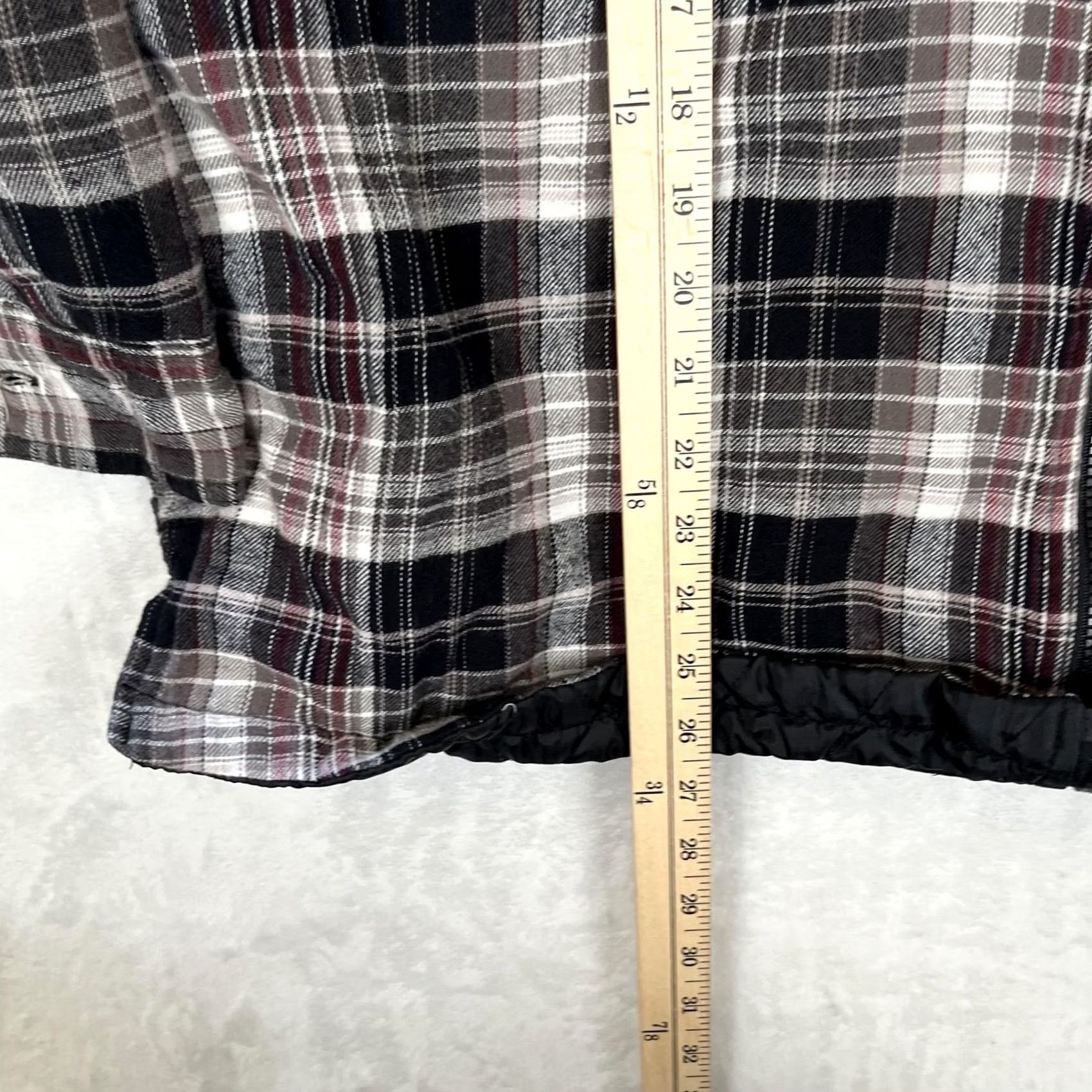 Vintage Craftsman Jacket Mens 2XL Black Plaid Hooded Flannel Quilted Lined Workwear Size US XXL / EU 58 / 5 - 4 Thumbnail
