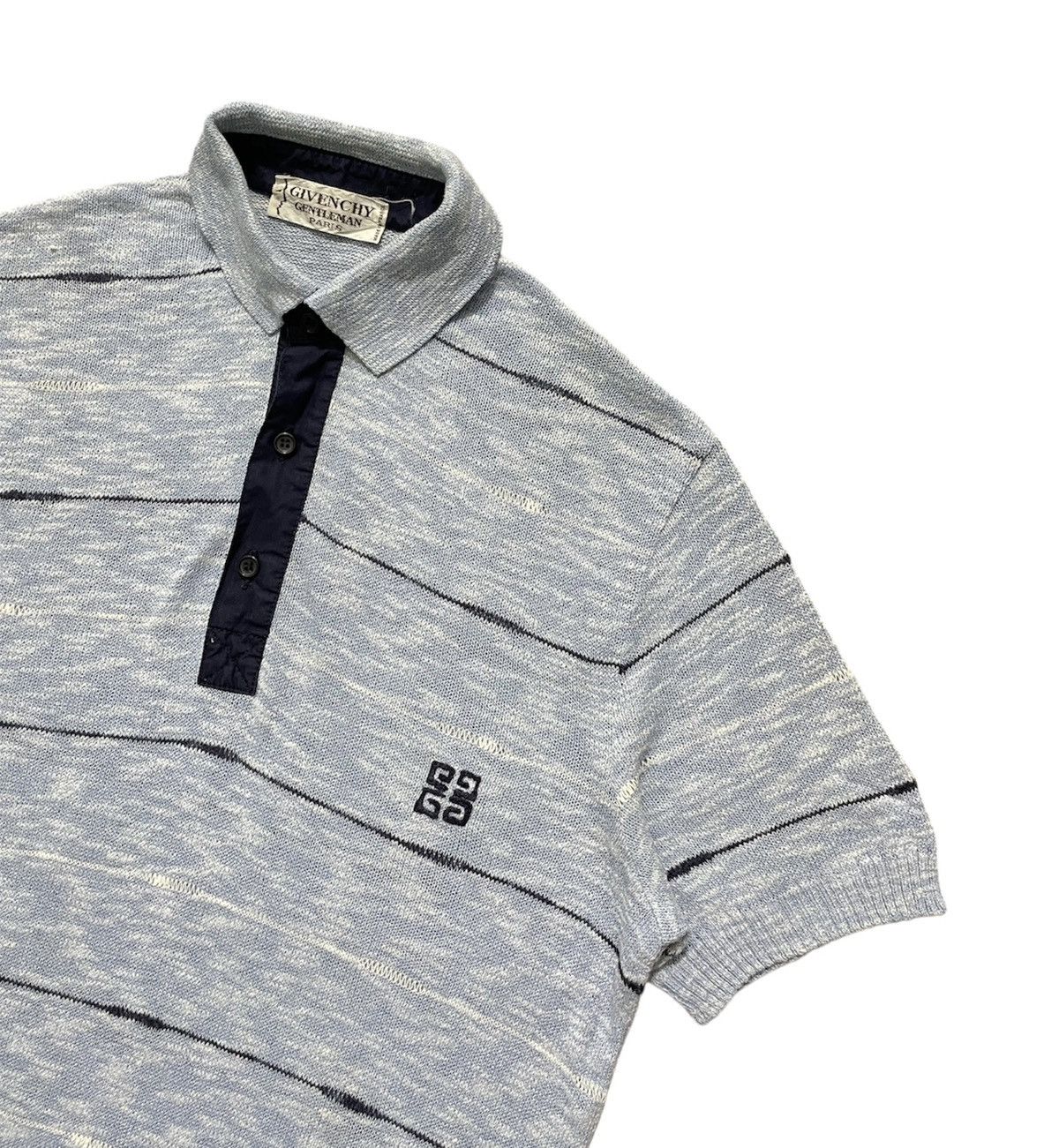 Givenchy Vintage 90s Givenchy Gentleman Triblend Polo Shirt Size US M / EU 48-50 / 2 - 2 Thumbnail