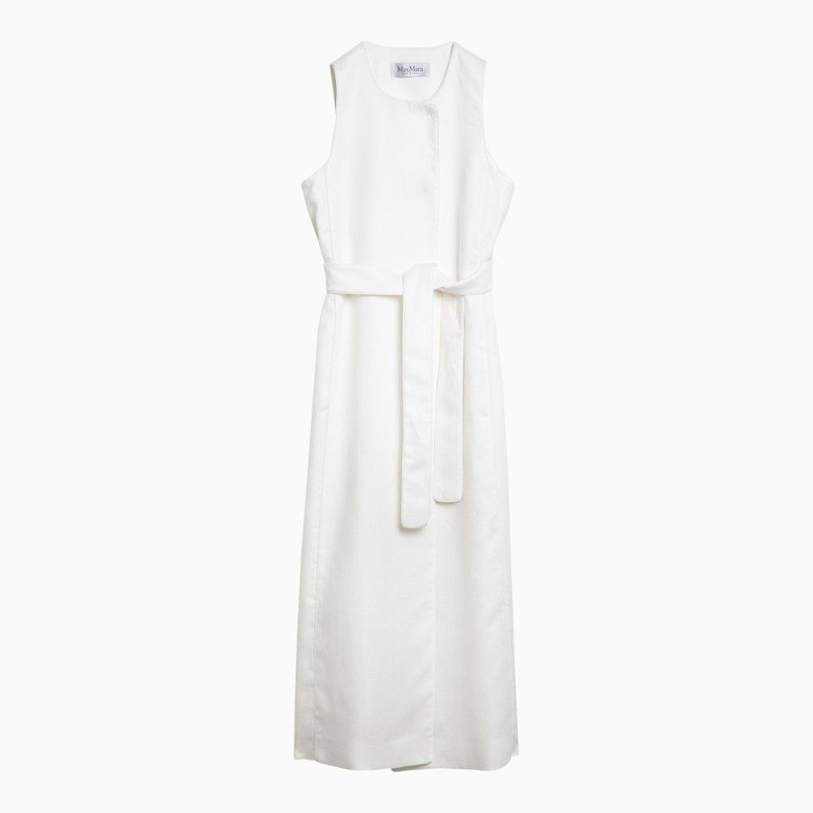 Max Mara o1d2blof0824 Long Dress in White Size S / US 4 / IT 40 - 1 Thumbnail
