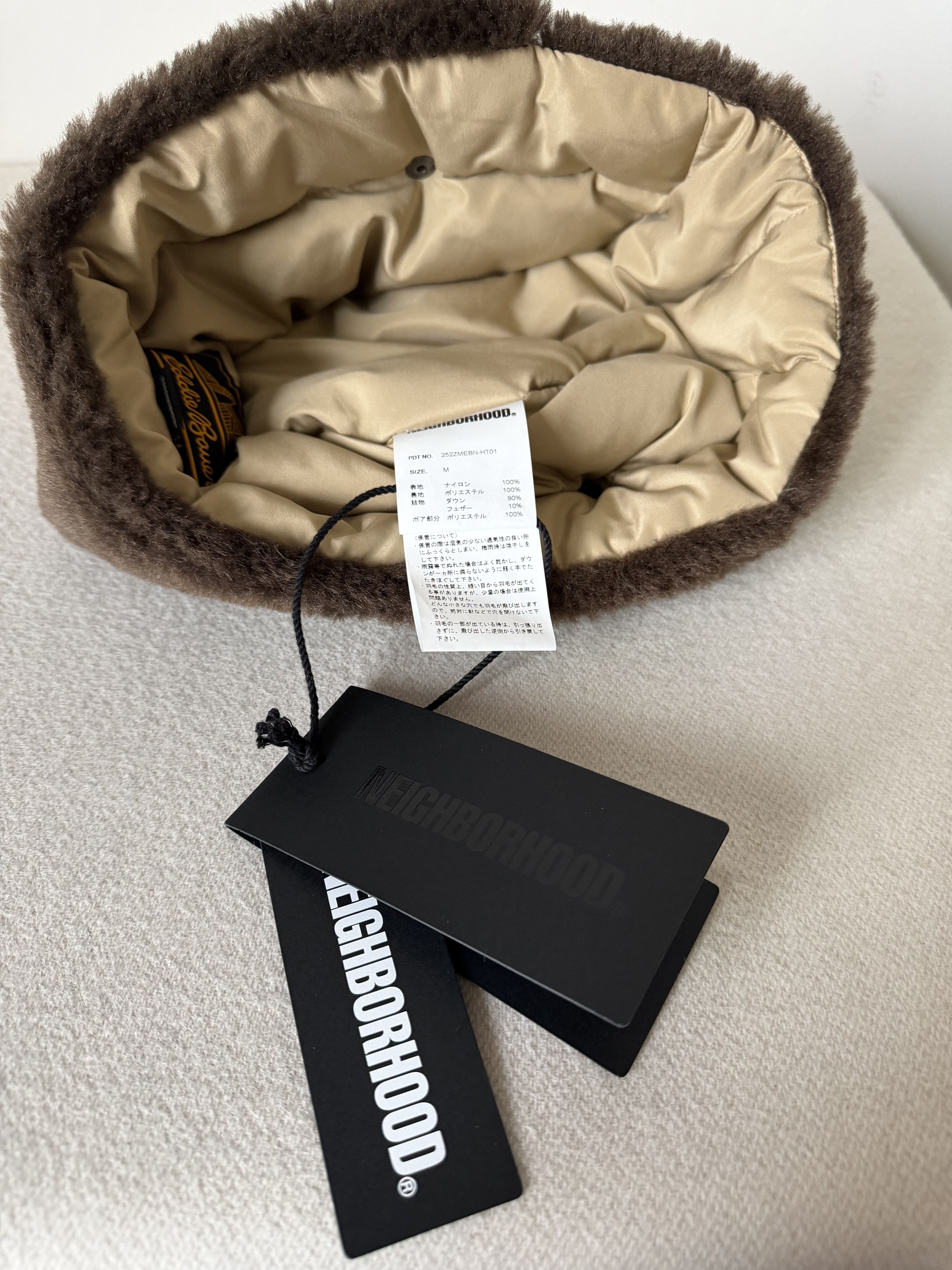 Neighborhood Eddie Bauer Down Cap in Beige