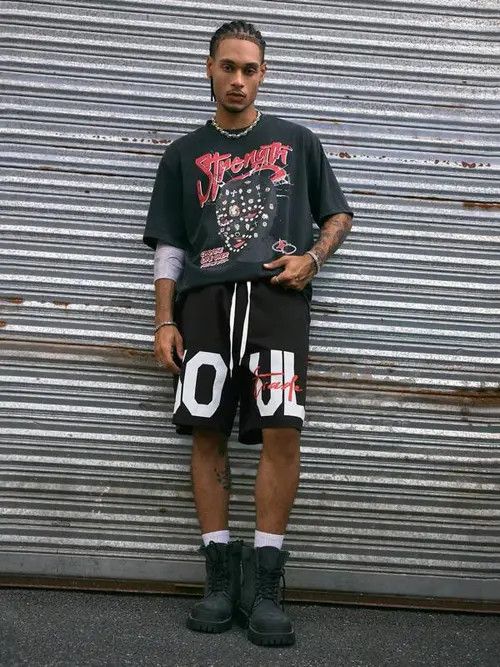 Japanese Brand Print Y2k Shorts DRIP summer Size US 34 / EU 50 - 4 Thumbnail