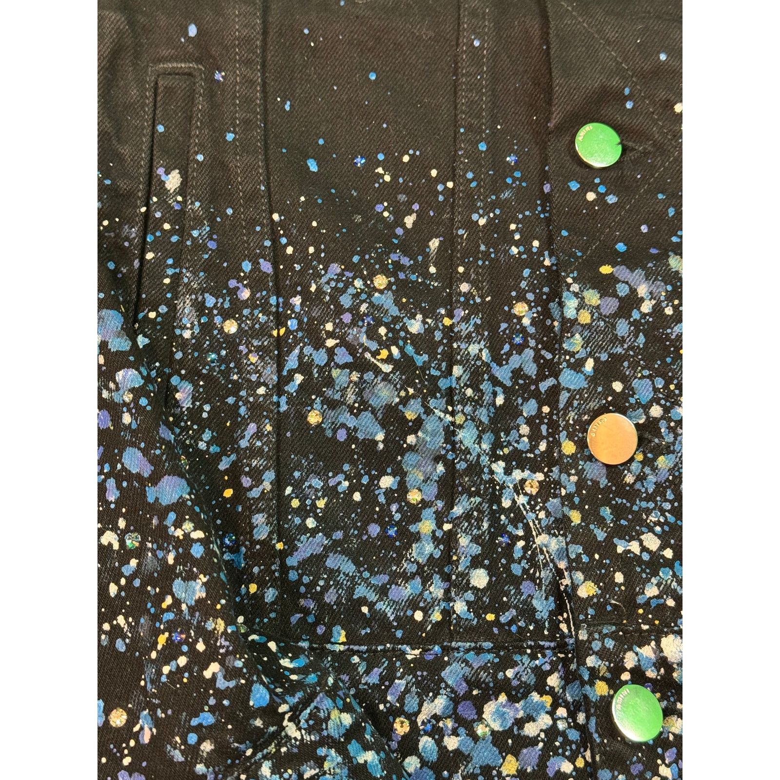 Amiri Amiri Black & Blue Rhinestone Jacket Size US XS / EU 42 / 0 - 7 Thumbnail