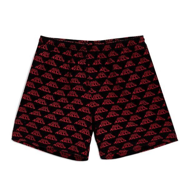 o1mle0226 ATK Newport Shorts in Black/Red