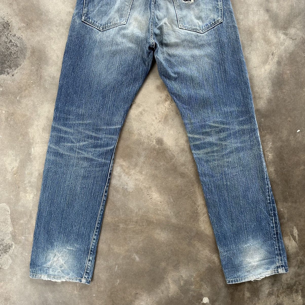 Japanese Brand Vintage Japanese Redline Distress Faded Denim Jean Pant W29 Size US 29 - 10 Thumbnail