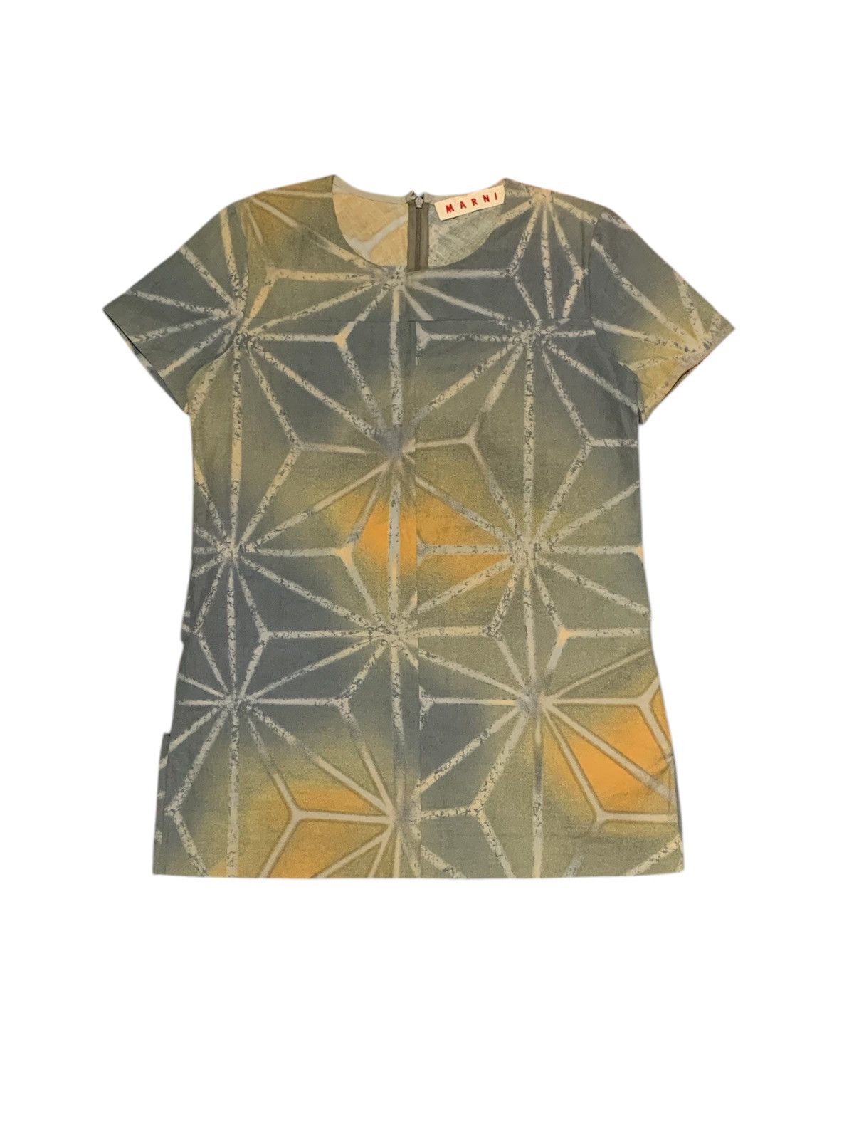 Mini dress marni tie dye abstract shorts sleeve